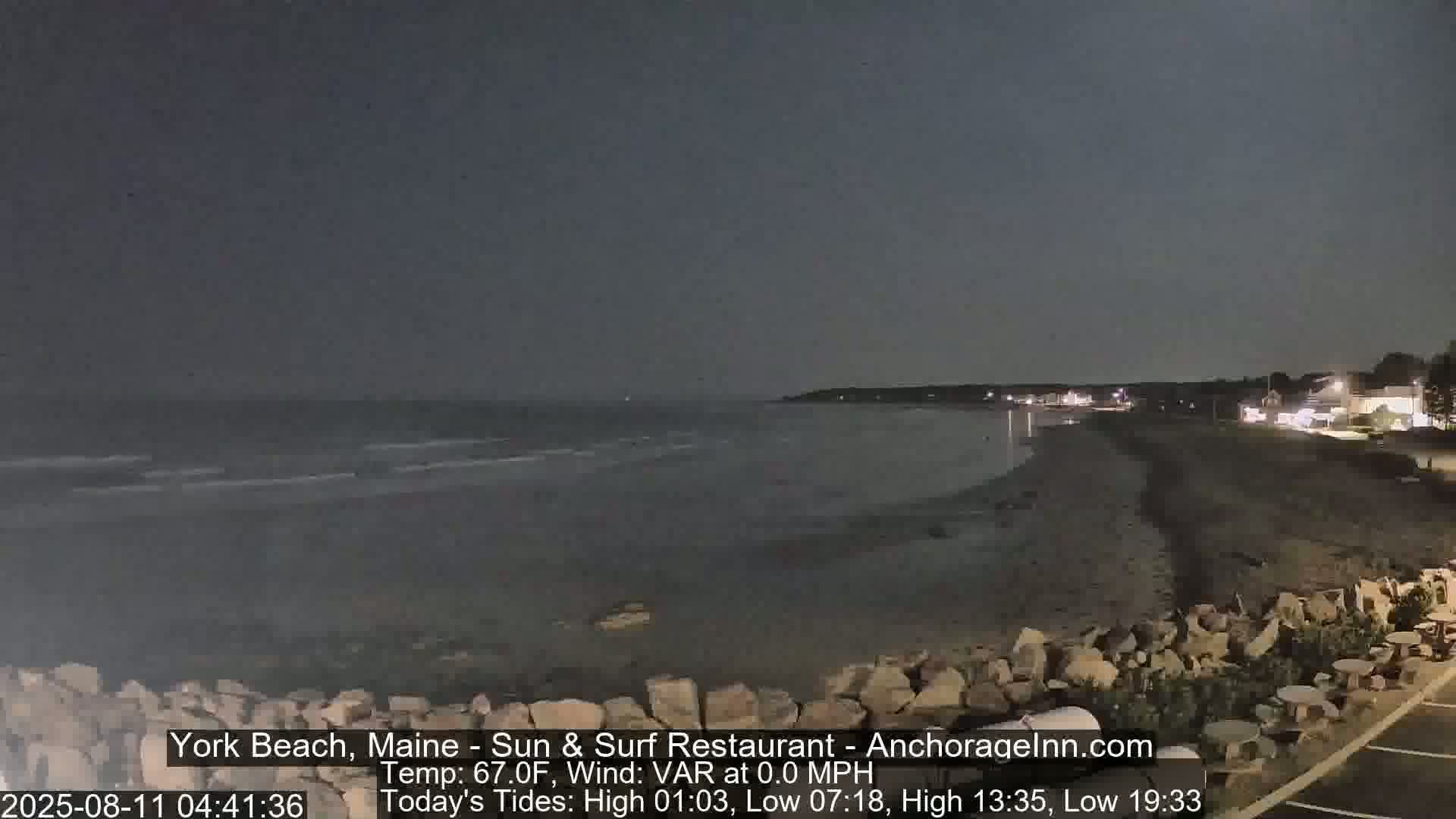 York Beach Surf Live Cam - Maine, USA