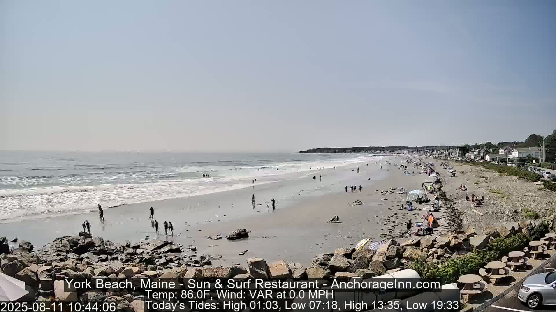 York Beach Surf Live Cam - Maine, USA