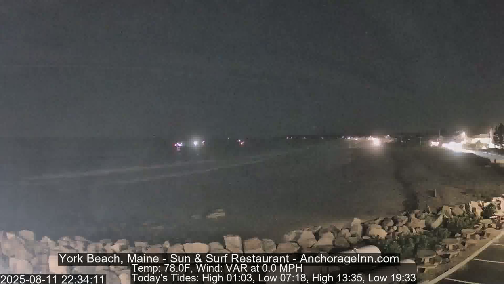York Beach Surf Live Cam - Maine, USA