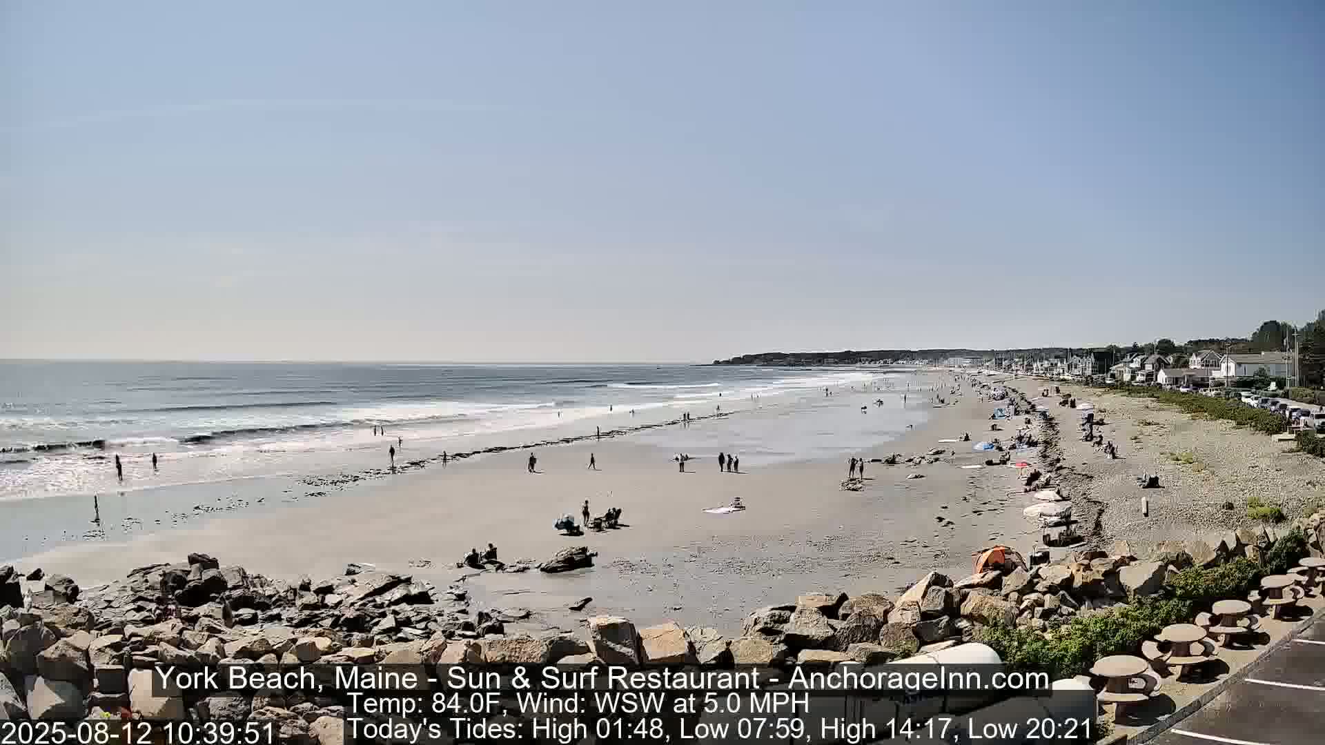 York Beach Surf Live Cam - Maine, USA