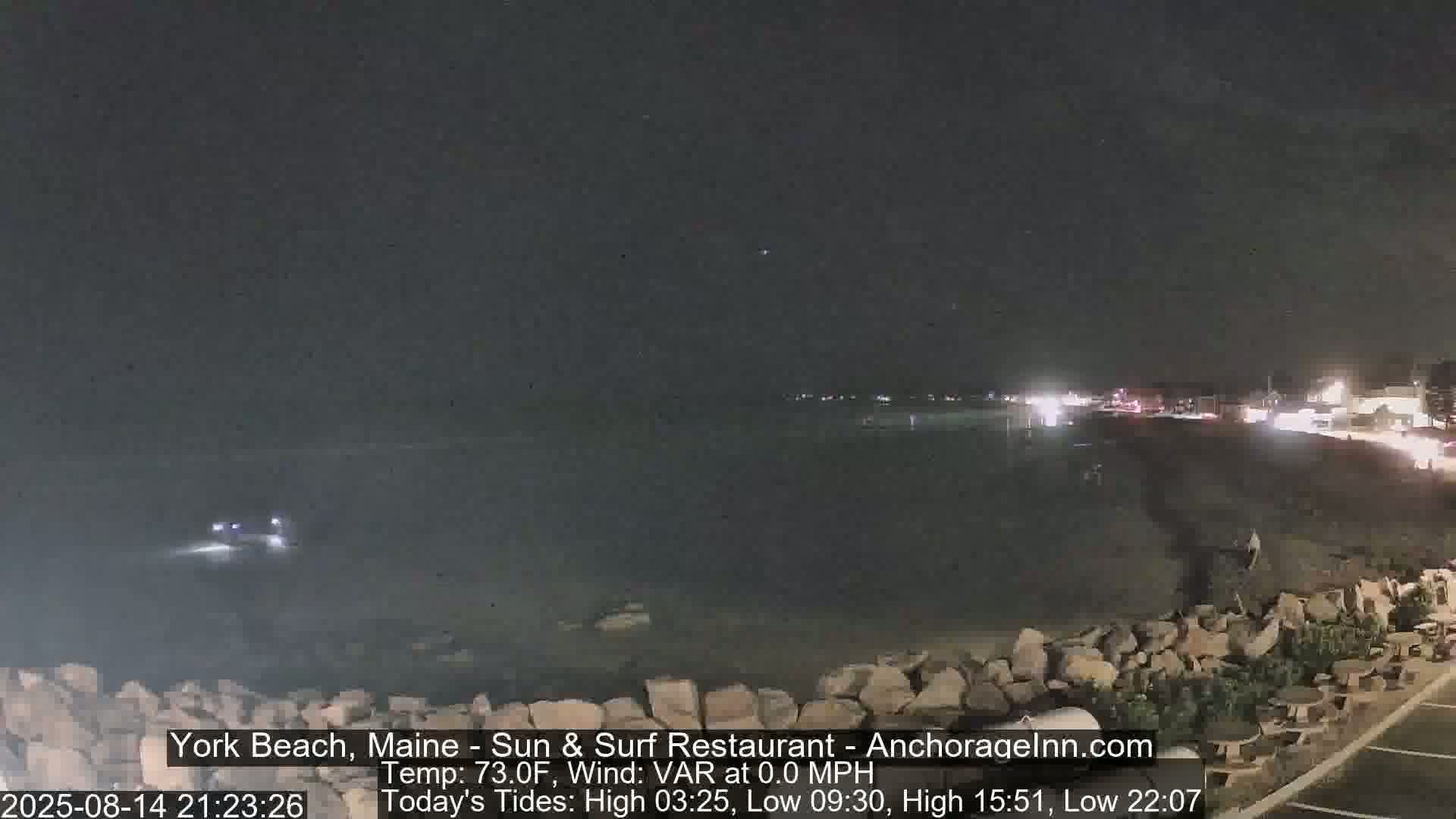 York Beach Surf Live Cam - Maine, USA