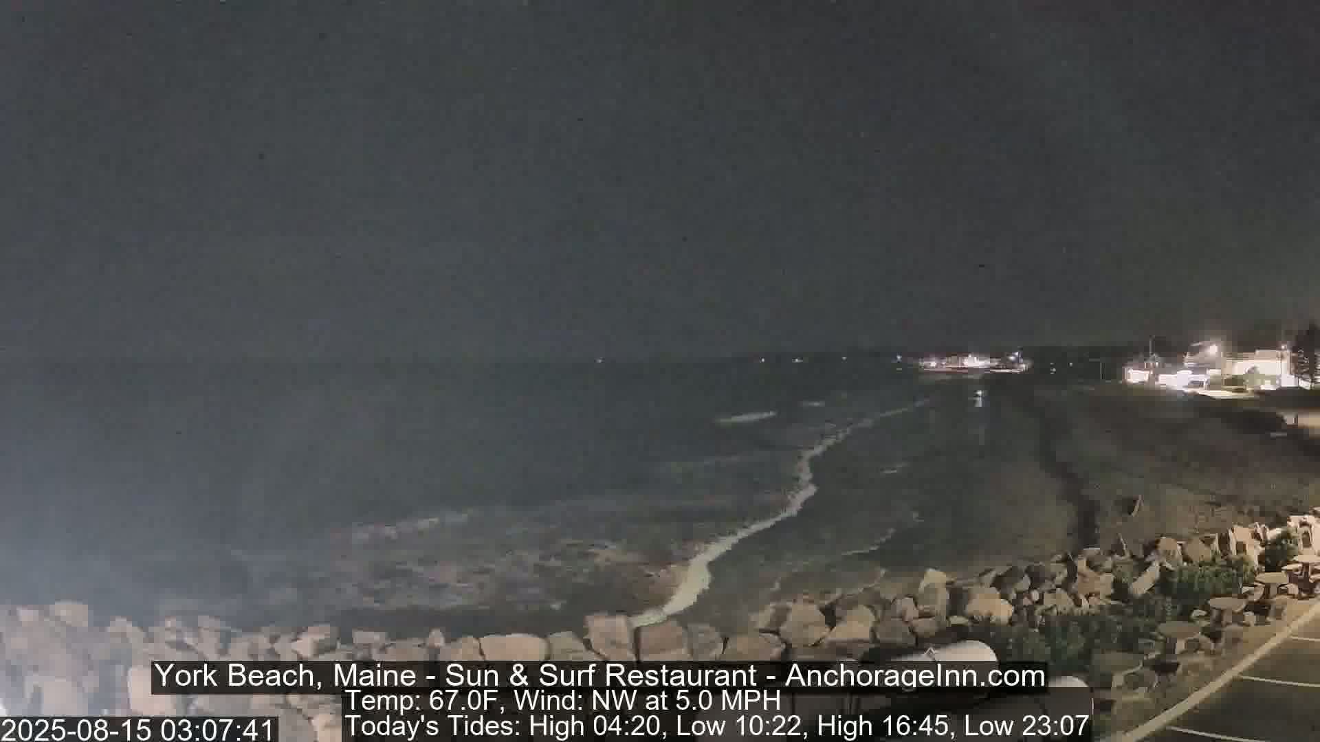 York Beach Surf Live Cam - Maine, USA