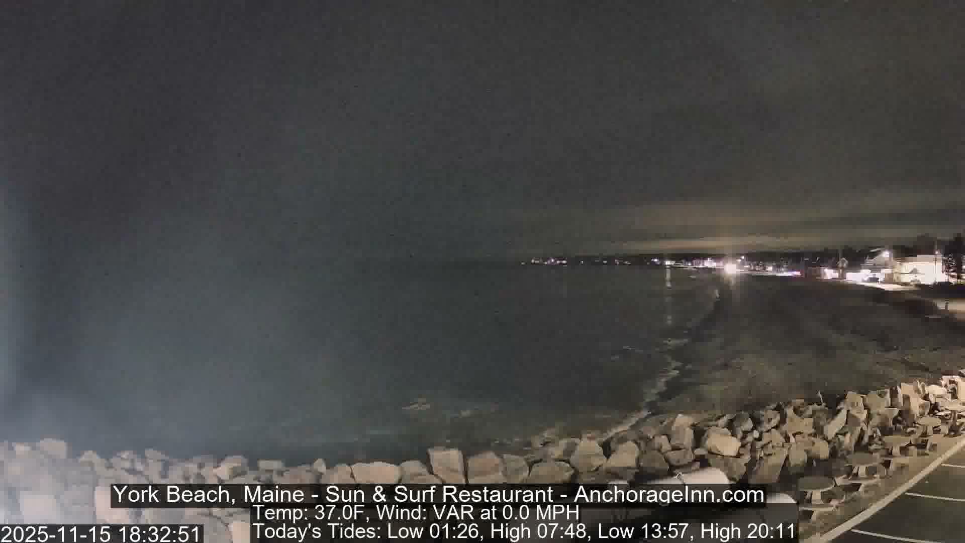 York Beach Surf Live Cam - Maine, USA