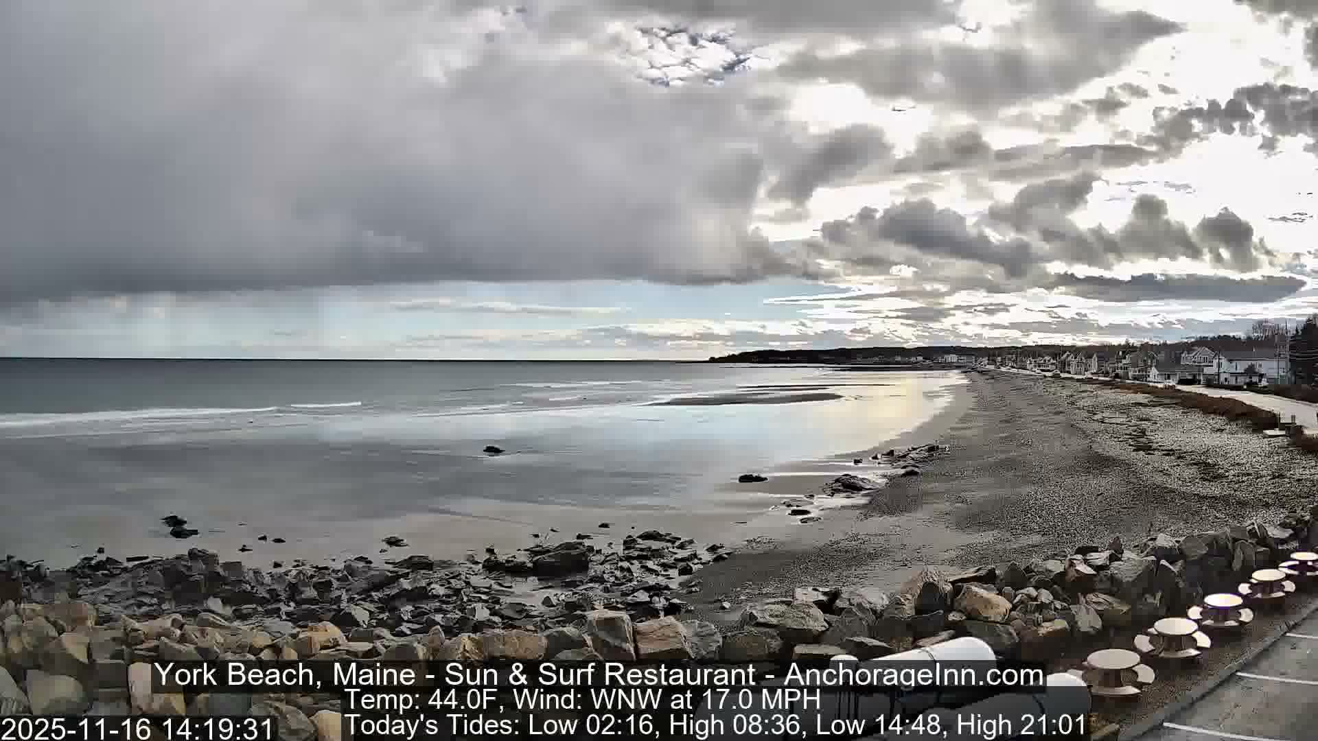 York Beach Surf Live Cam - Maine, USA