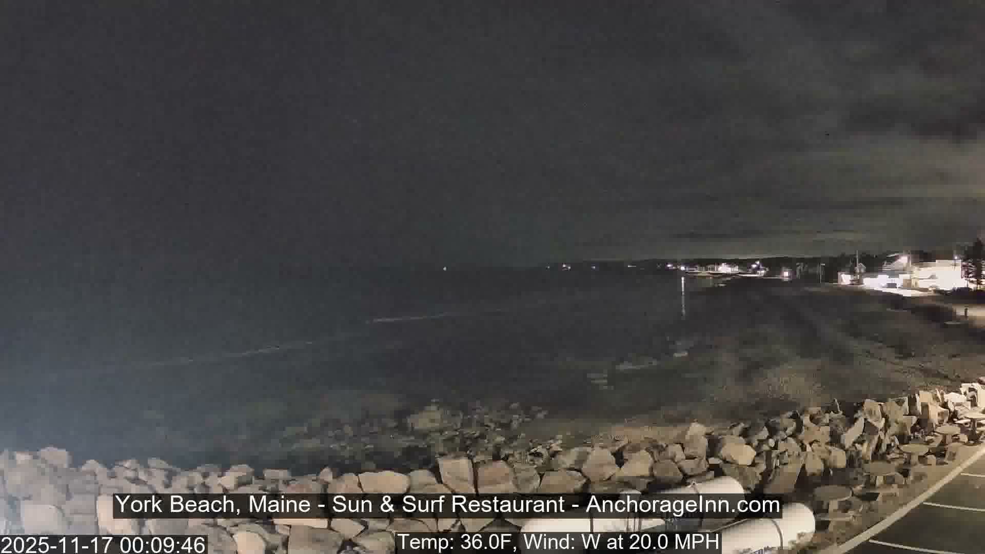 York Beach Surf Live Cam - Maine, USA