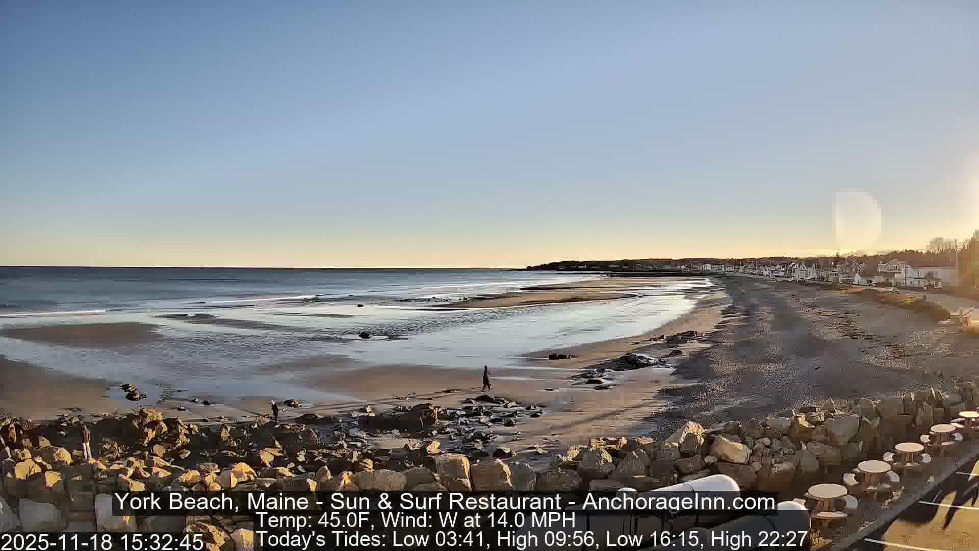 York Beach Surf Live Cam - Maine, USA