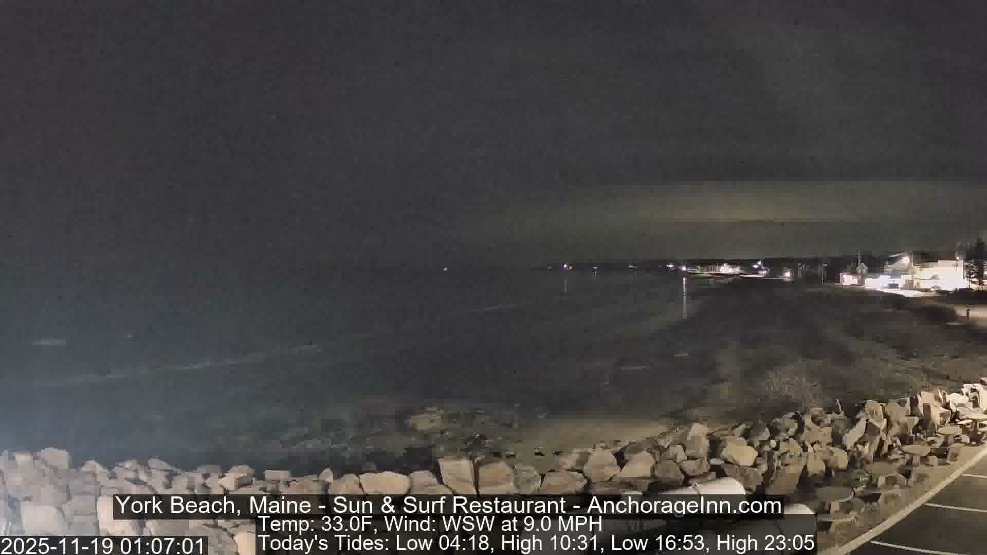 York Beach Surf Live Cam - Maine, USA