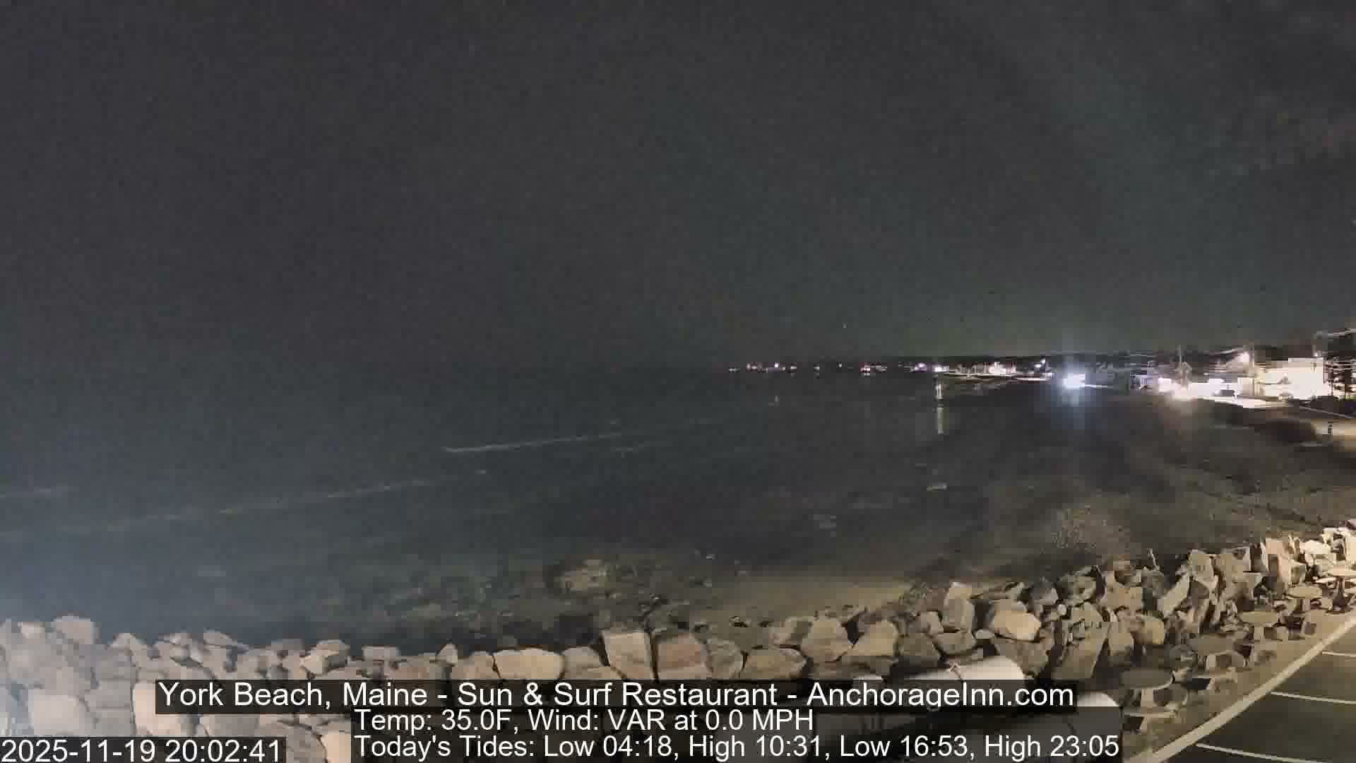 York Beach Surf Live Cam - Maine, USA
