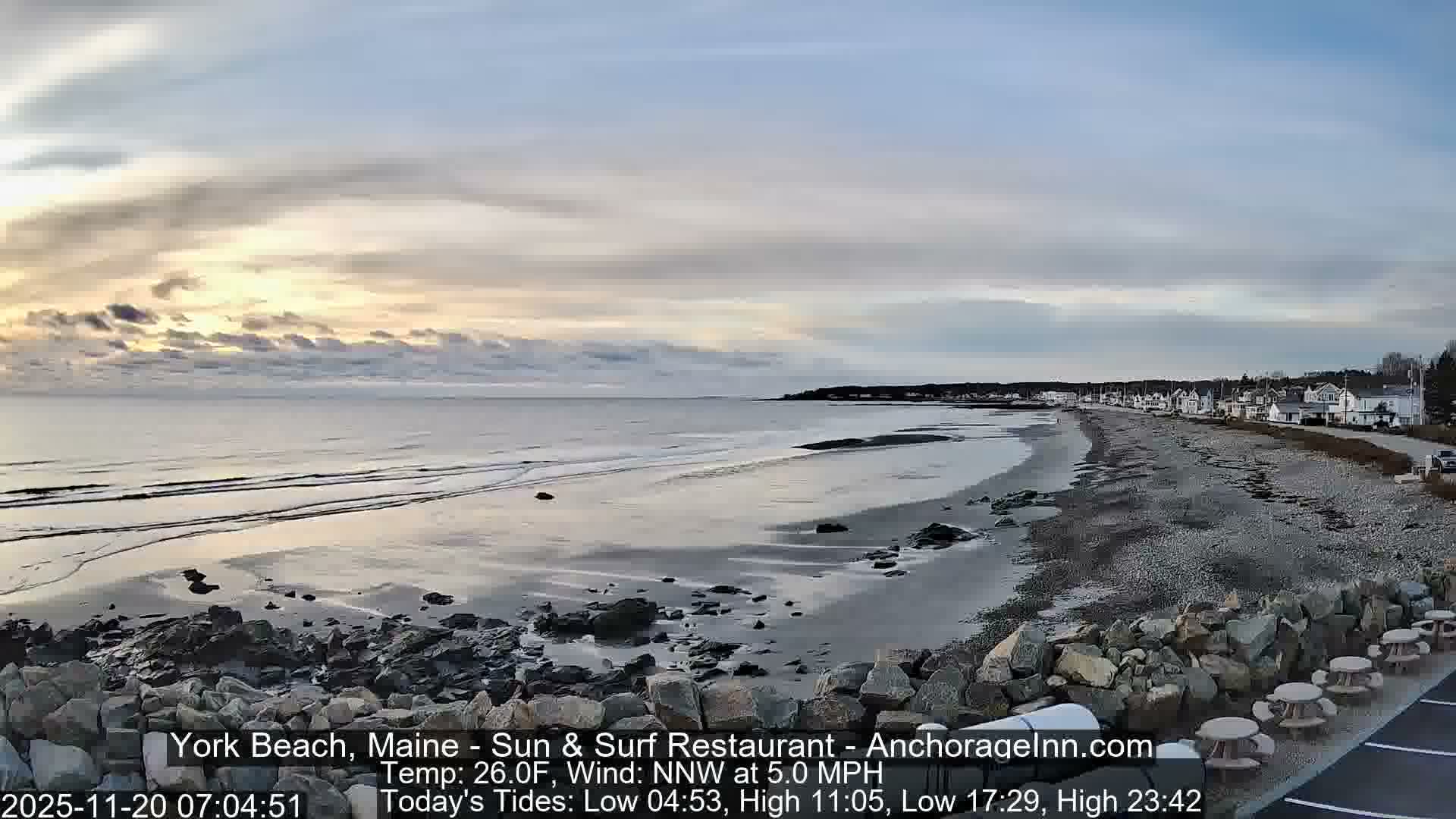 York Beach Surf Live Cam - Maine, USA