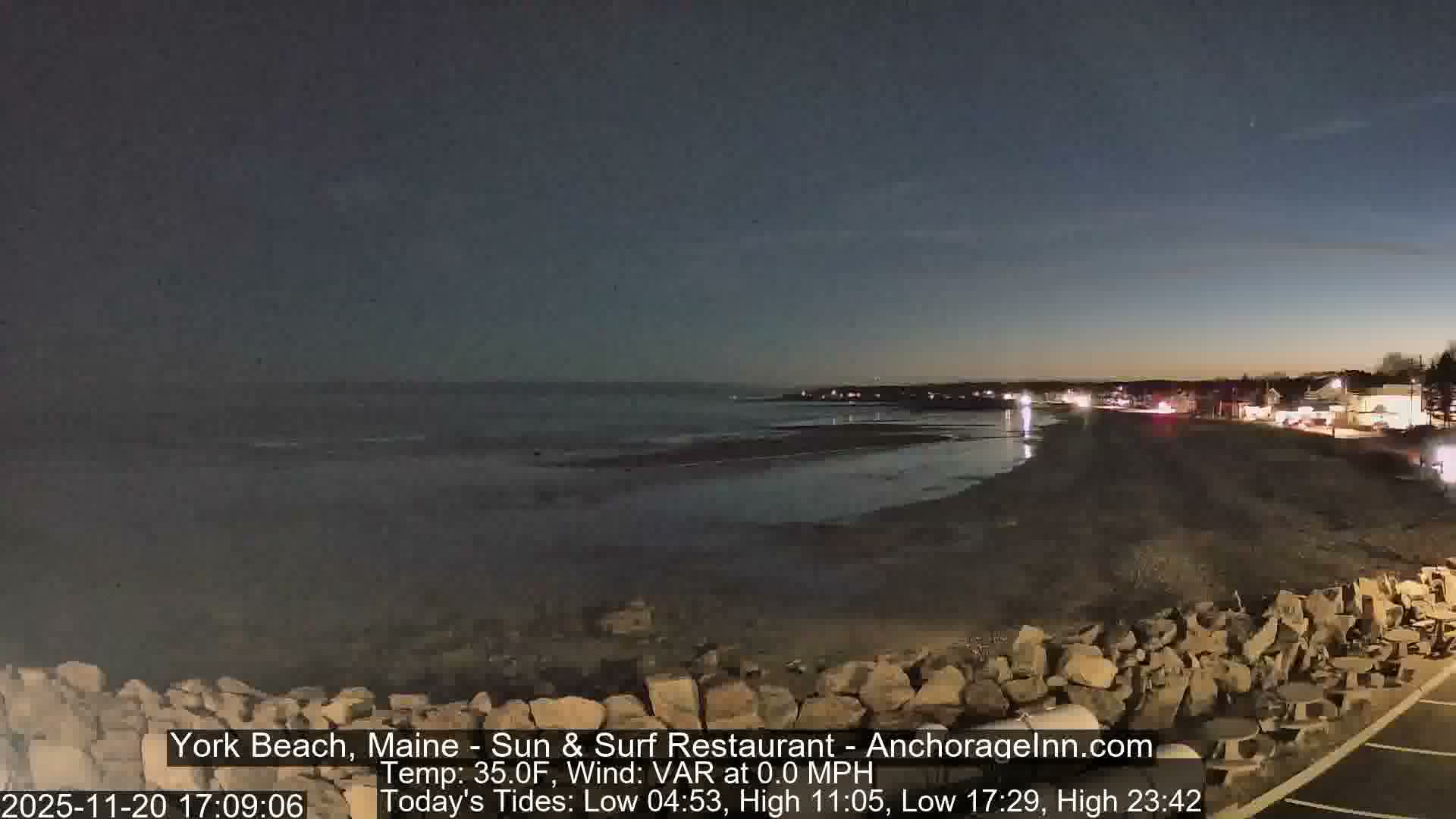 York Beach Surf Live Cam - Maine, USA