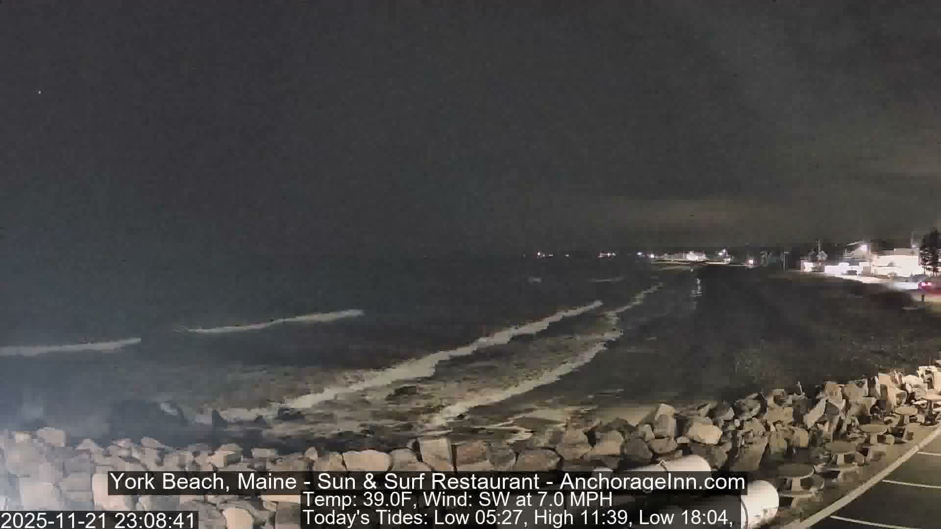 York Beach Surf Live Cam - Maine, USA