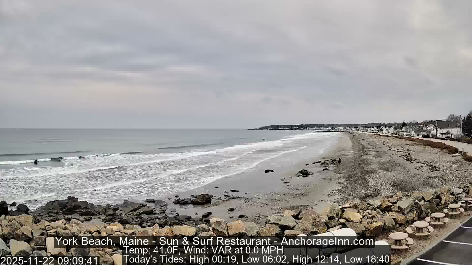 York Beach Surf Live Cam - Maine, USA