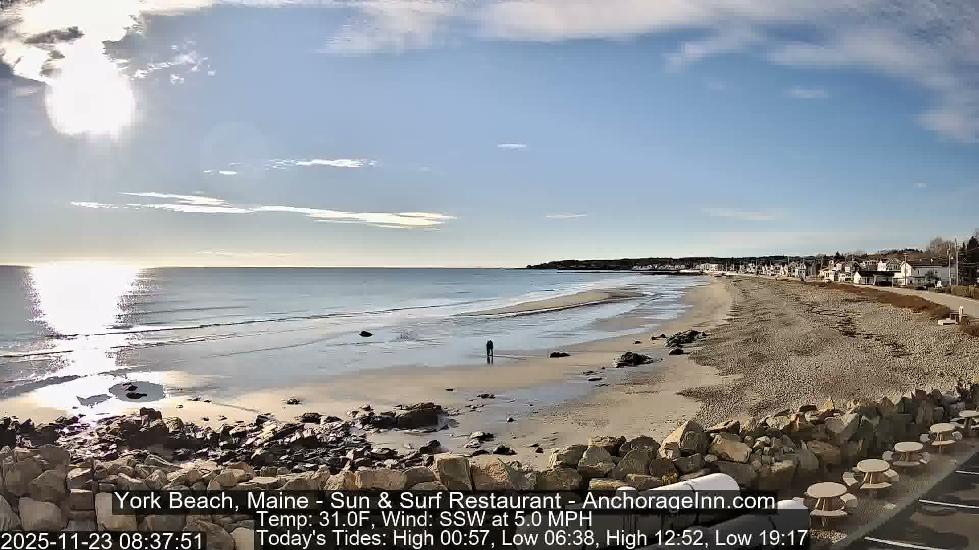 York Beach Surf Live Cam - Maine, USA