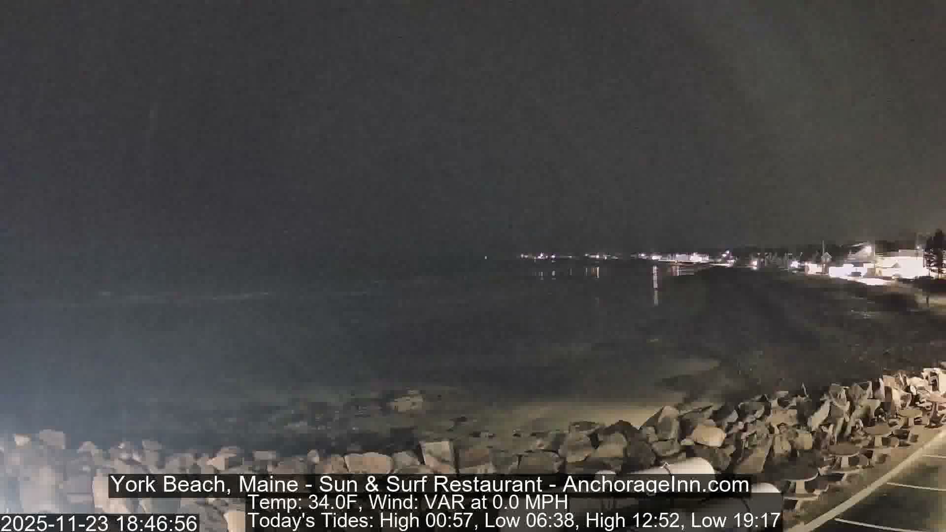 York Beach Surf Live Cam - Maine, USA