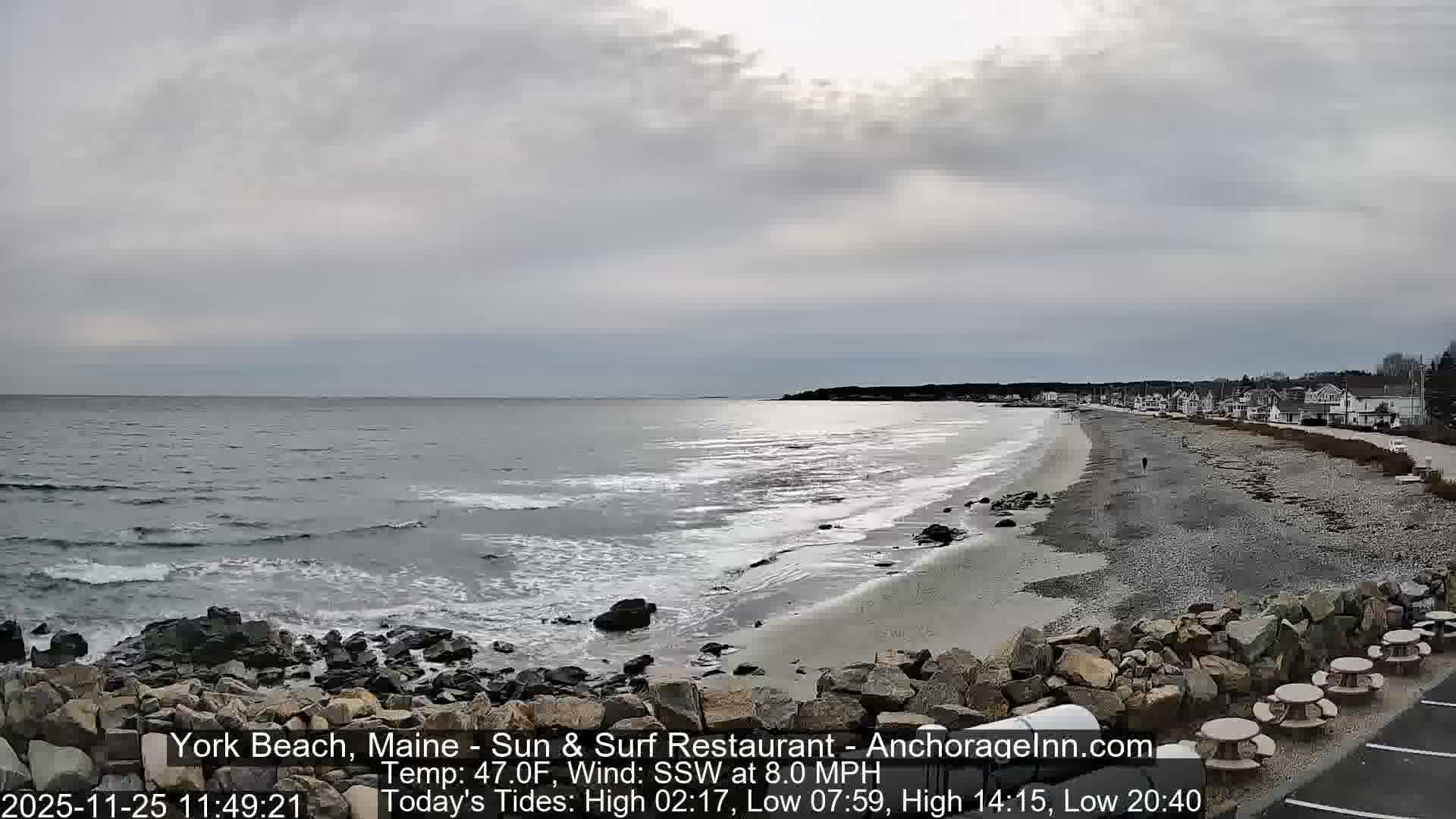 York Beach Surf Live Cam - Maine, USA