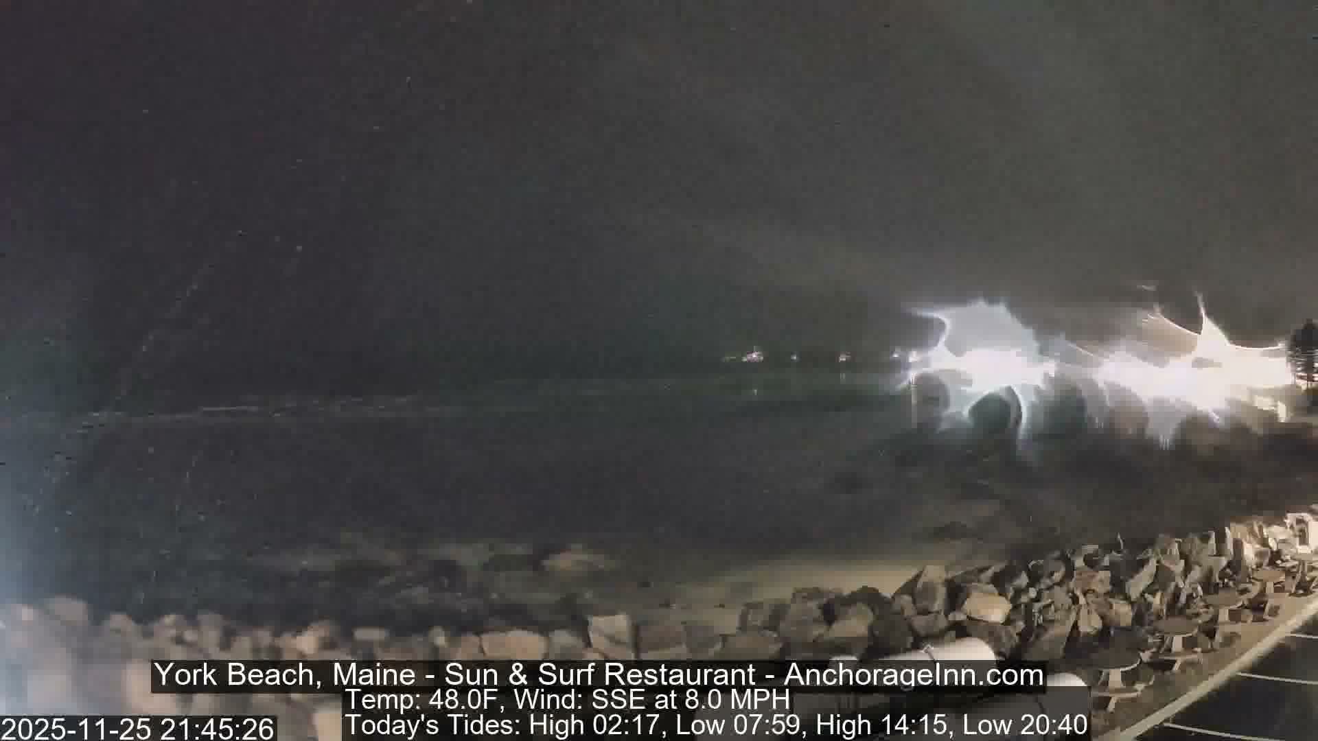 York Beach Surf Live Cam - Maine, USA