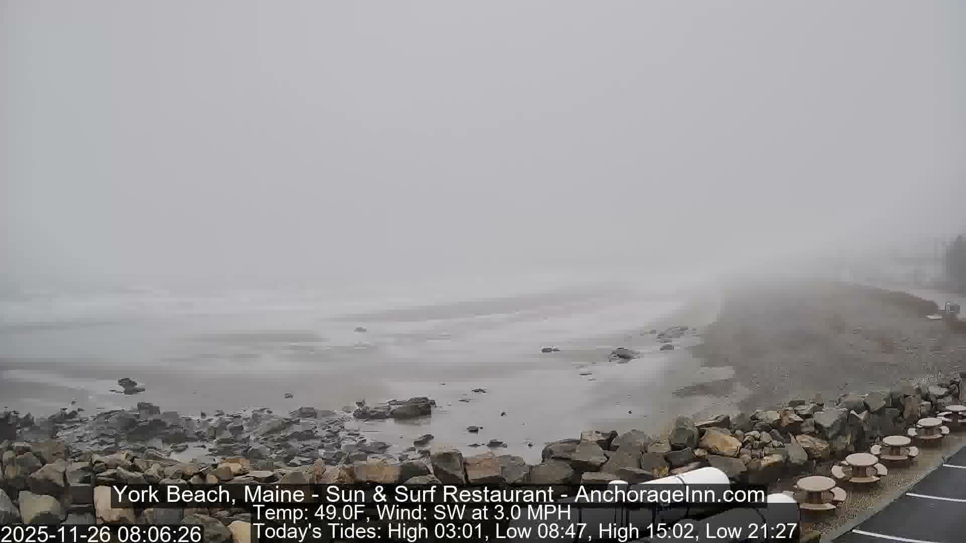York Beach Surf Live Cam - Maine, USA