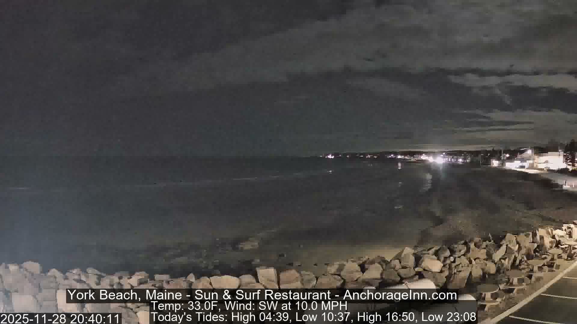 York Beach Surf Live Cam - Maine, USA