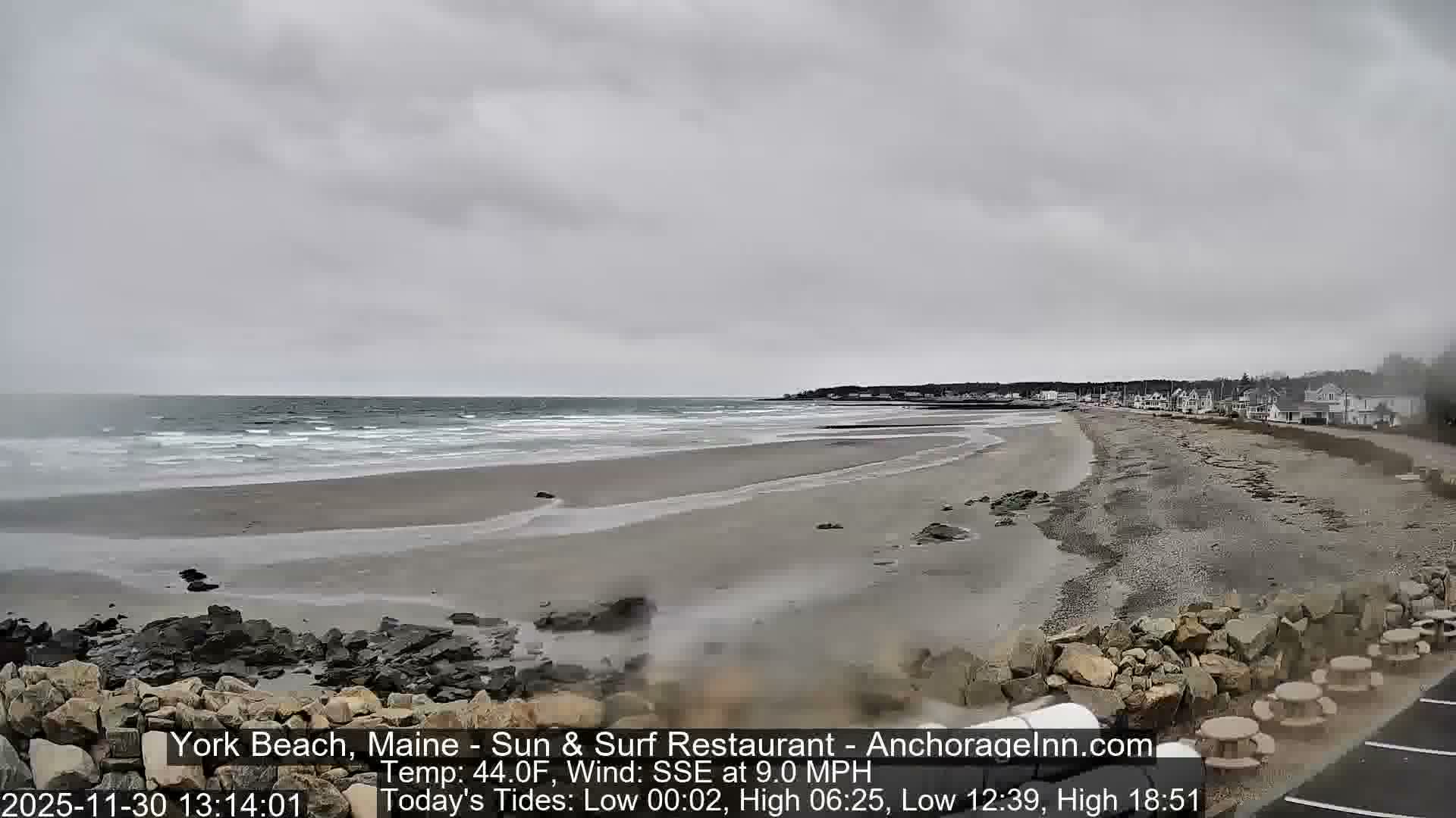 York Beach Surf Live Cam - Maine, USA
