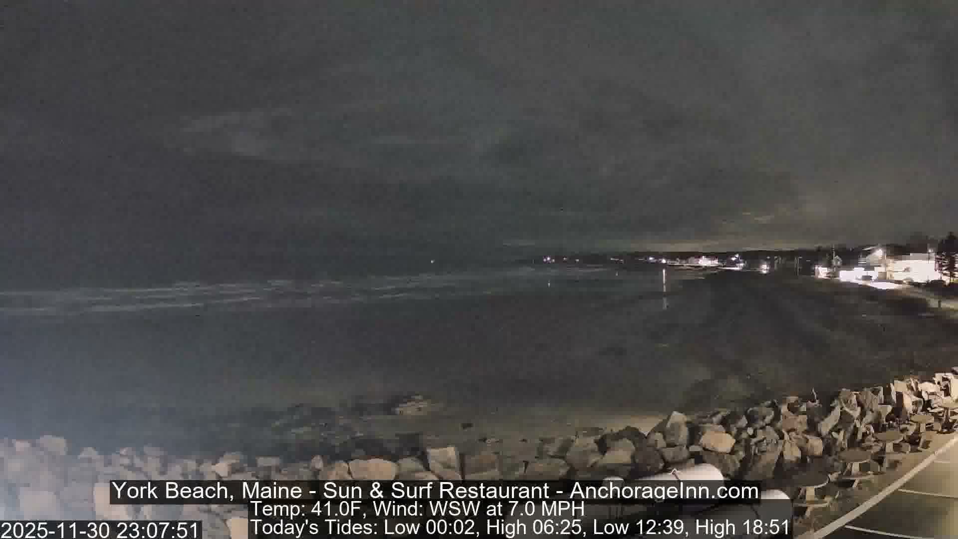 York Beach Surf Live Cam - Maine, USA