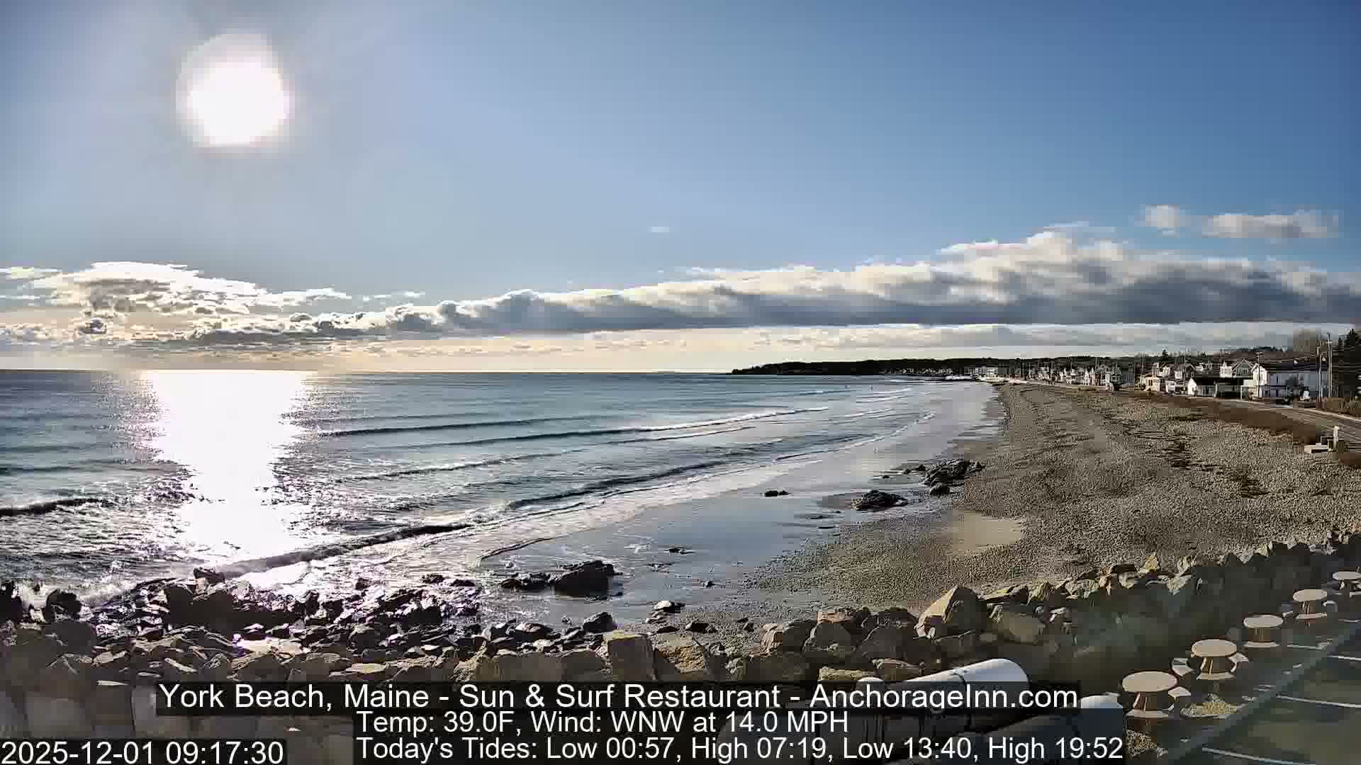 York Beach Surf Live Cam - Maine, USA