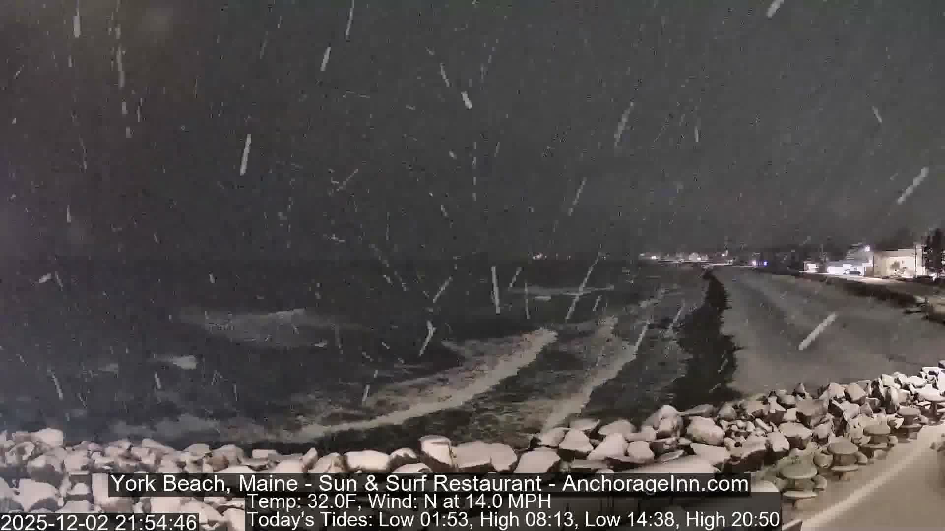 York Beach Surf Live Cam - Maine, USA