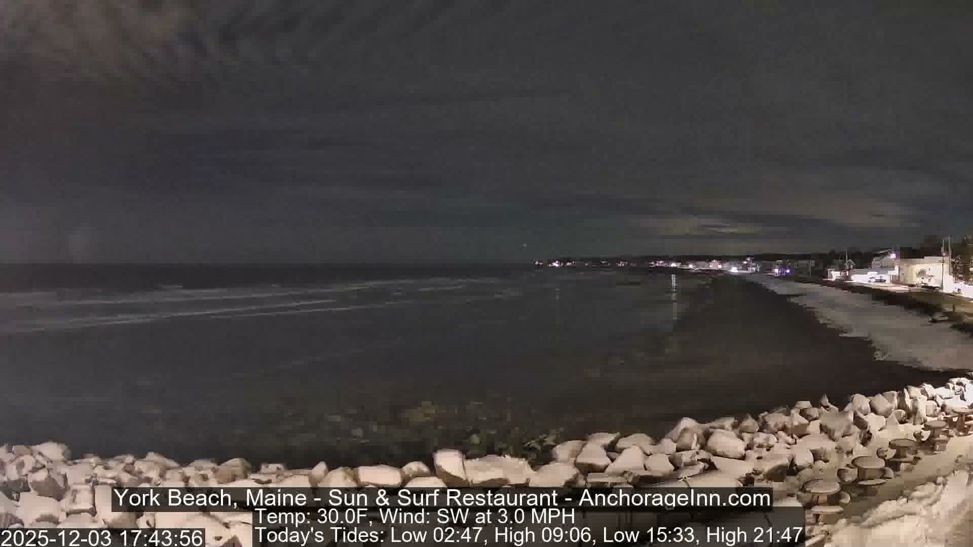 York Beach Surf Live Cam - Maine, USA
