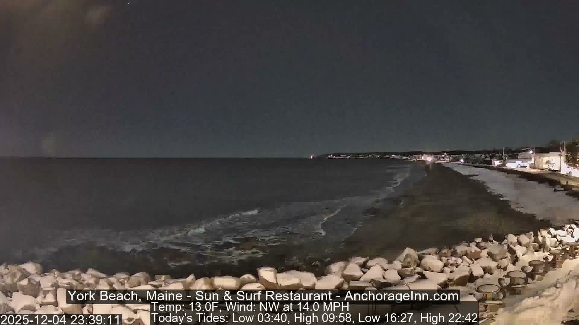 York Beach Surf Live Cam - Maine, USA