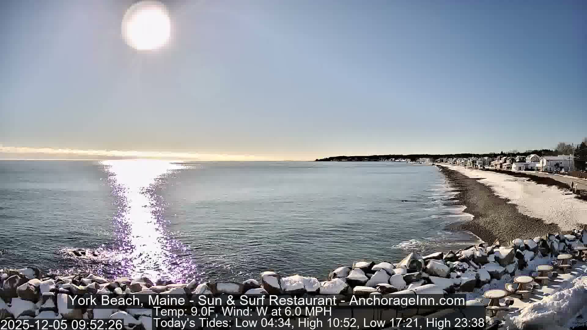 York Beach Surf Live Cam - Maine, USA