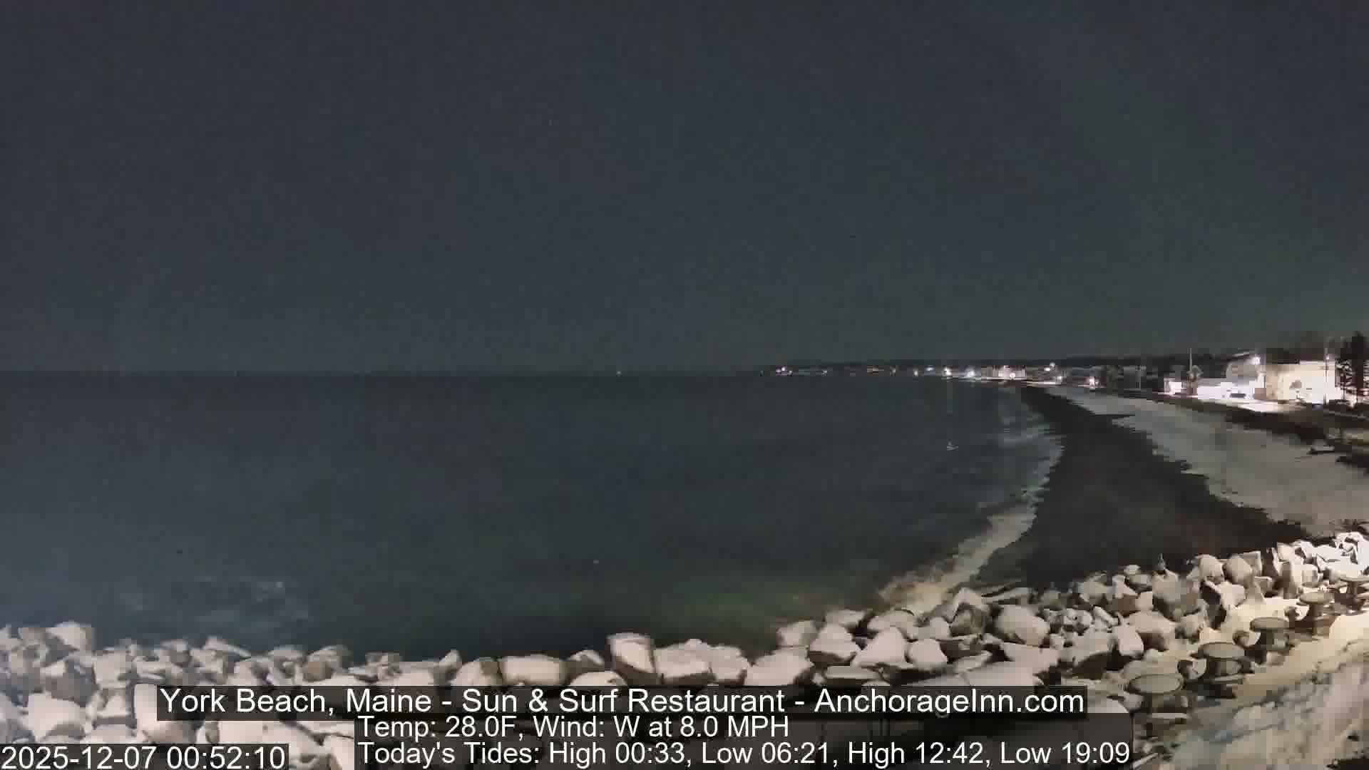 York Beach Surf Live Cam - Maine, USA