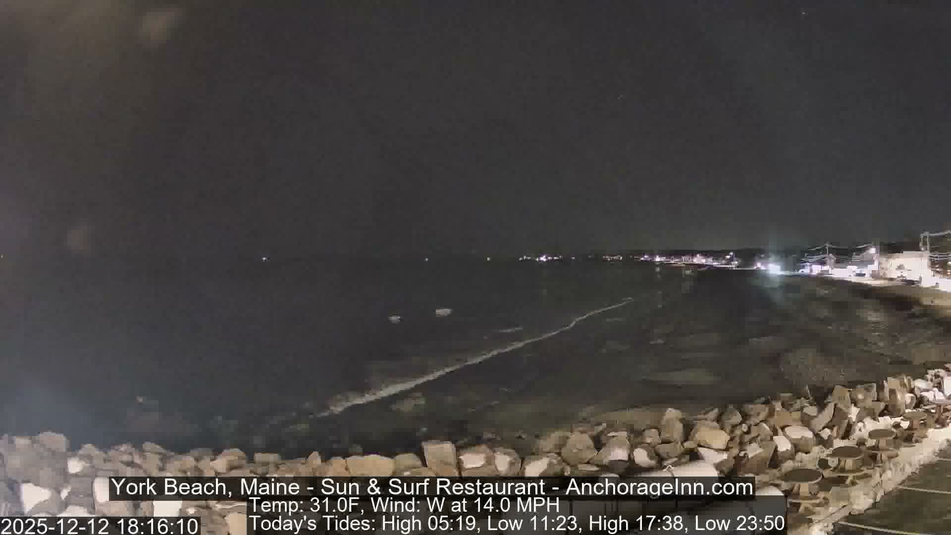 York Beach Surf Live Cam - Maine, USA