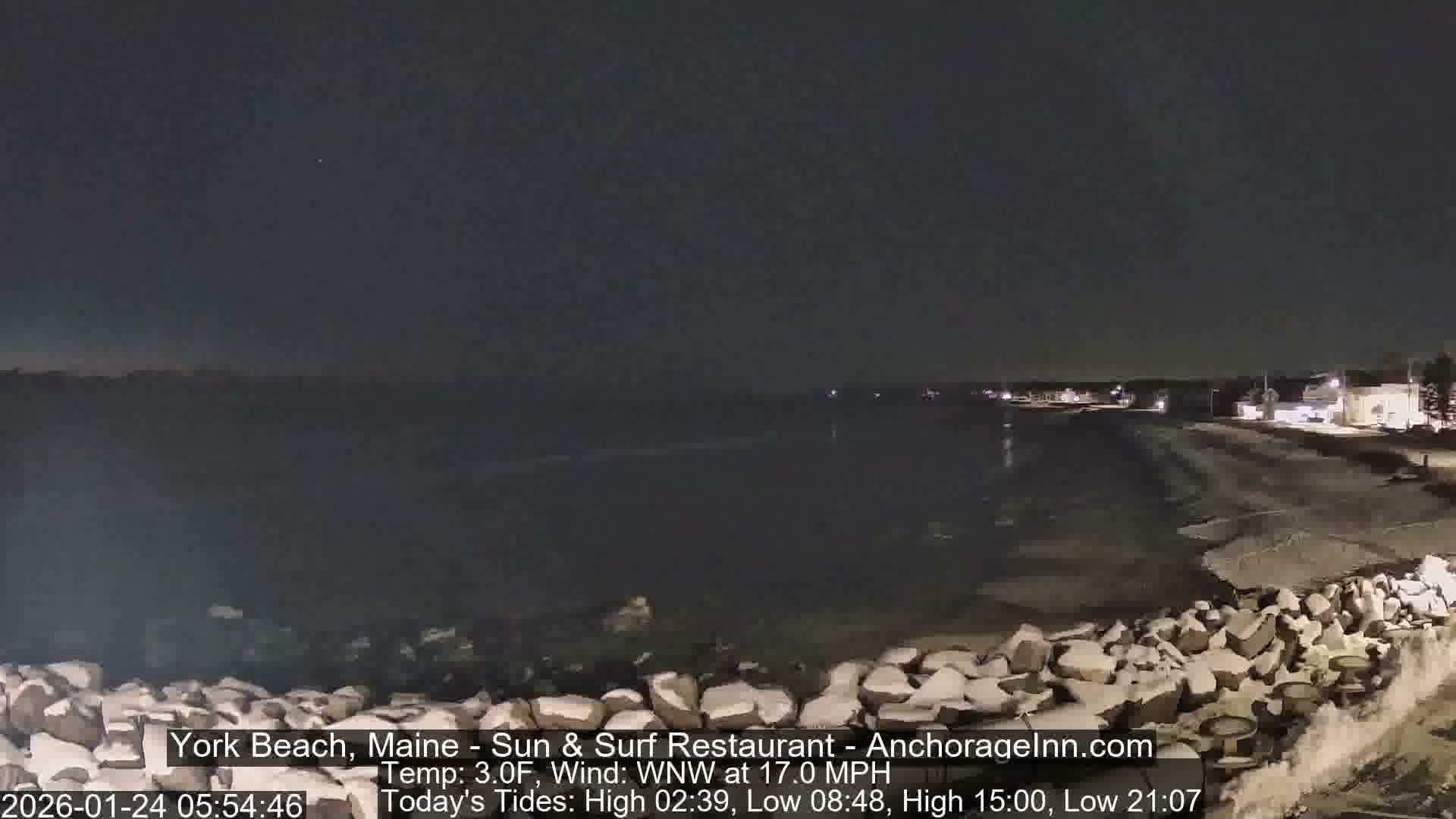 York Beach Surf Live Cam - Maine, USA