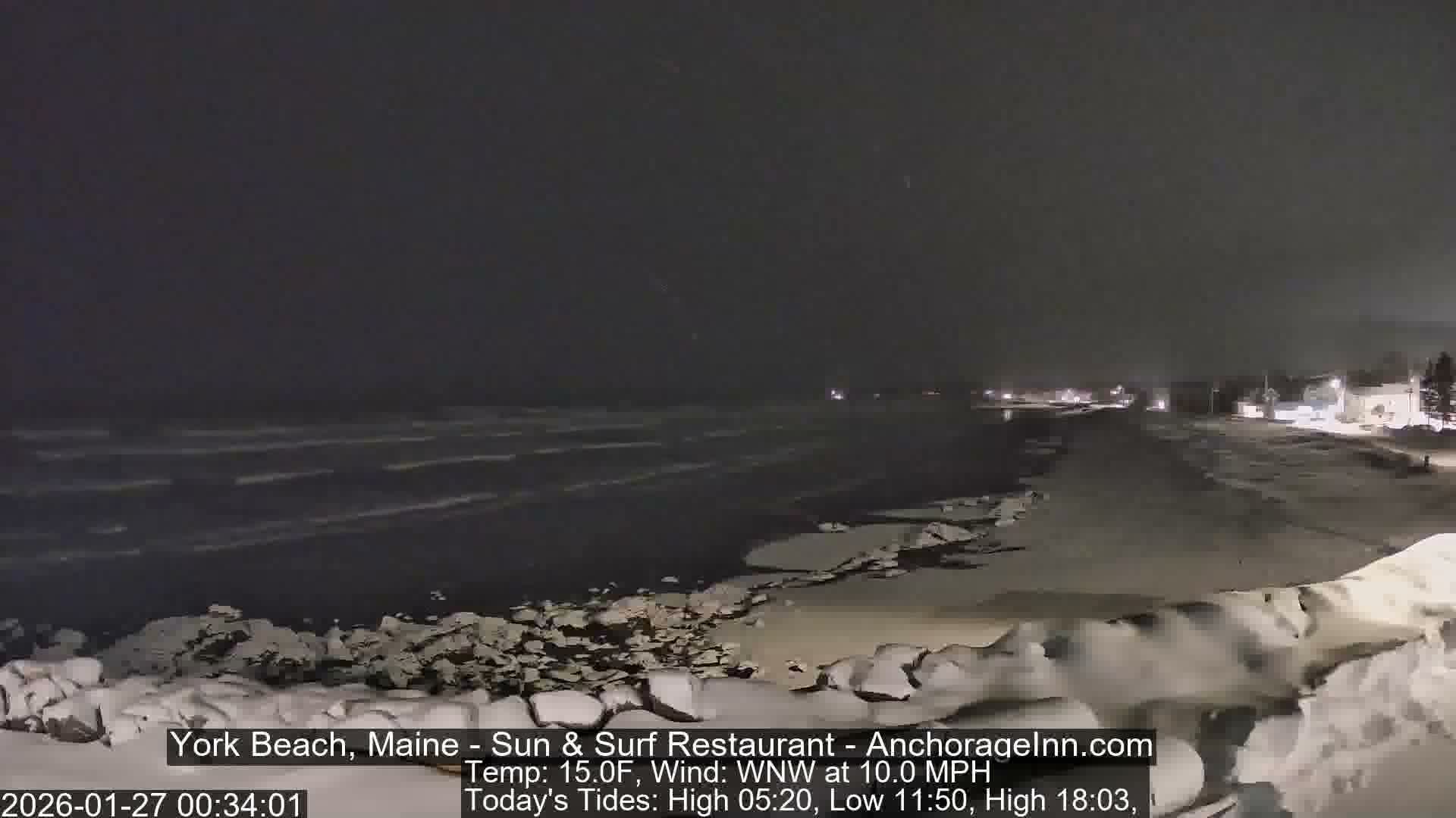 York Beach Surf Live Cam - Maine, USA