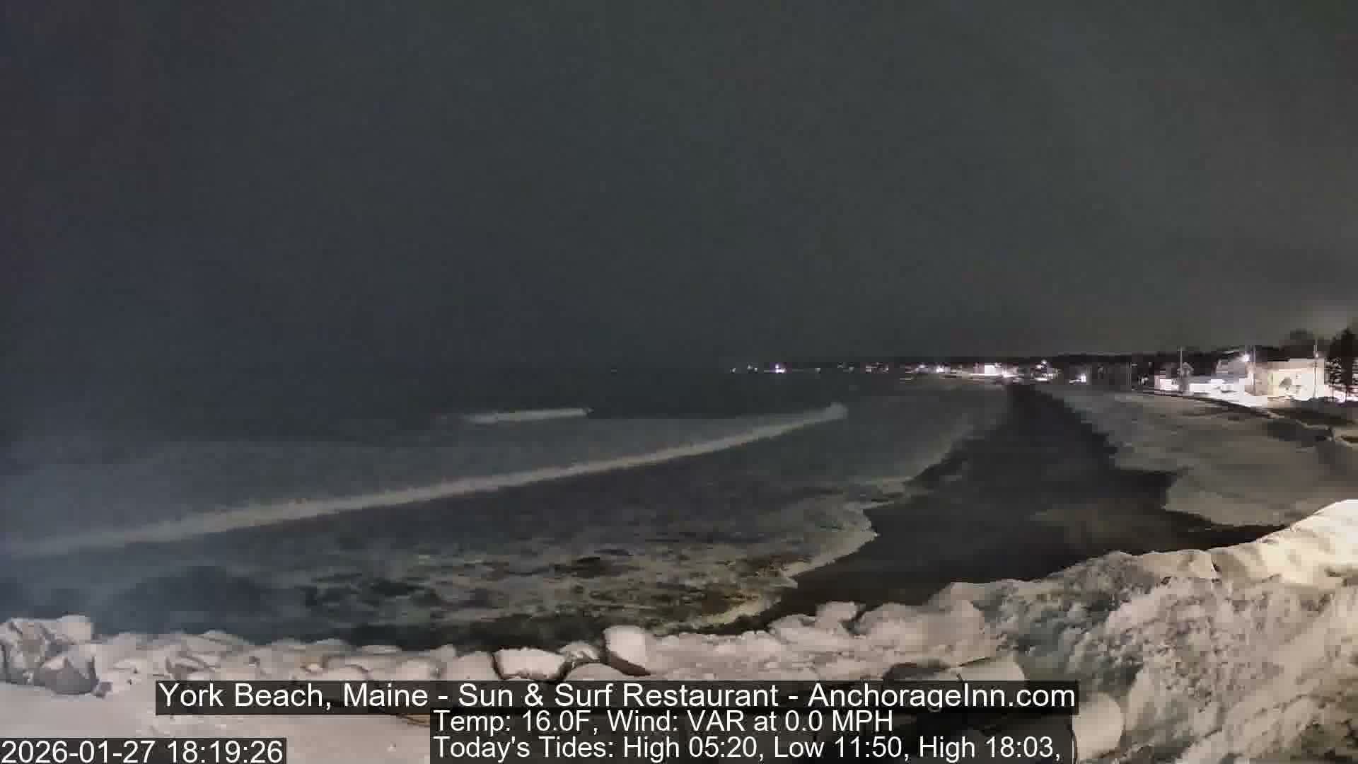York Beach Surf Live Cam - Maine, USA