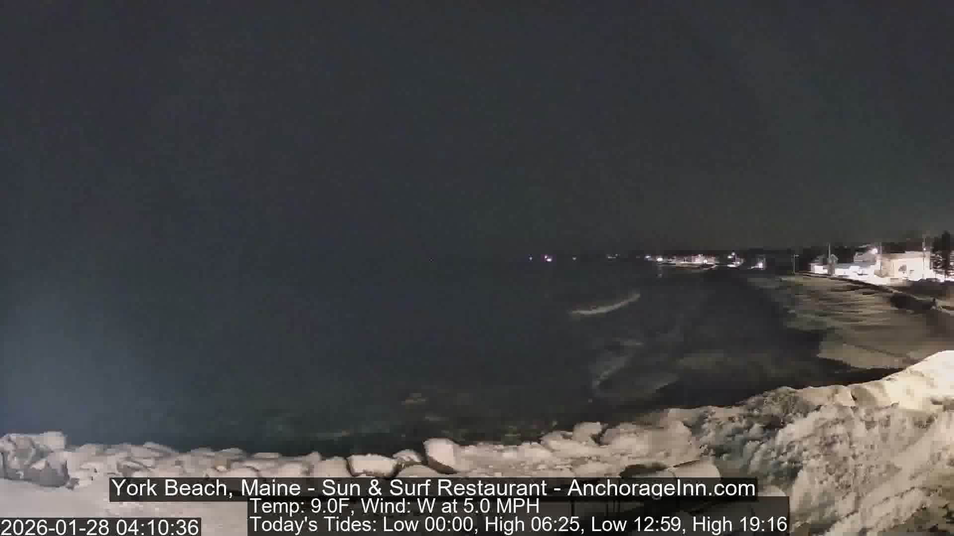 York Beach Surf Live Cam - Maine, USA