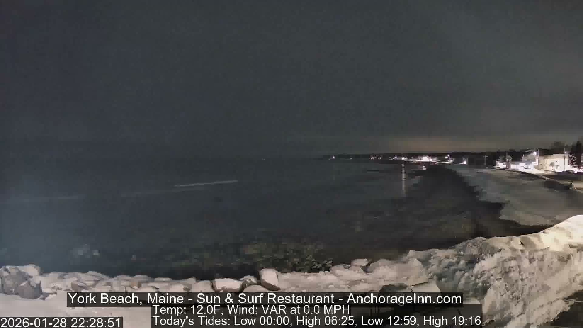 York Beach Surf Live Cam - Maine, USA