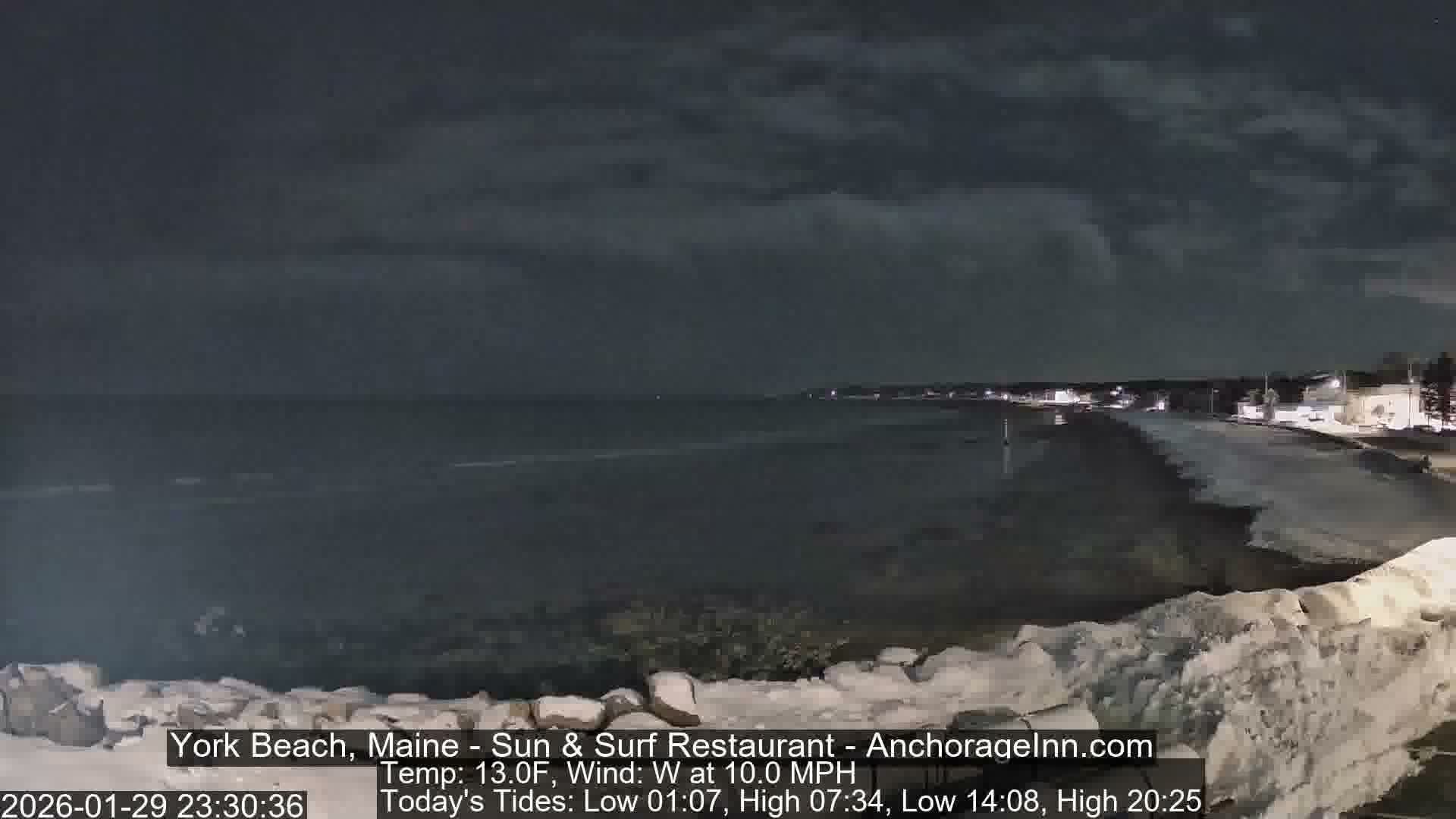 York Beach Surf Live Cam - Maine, USA