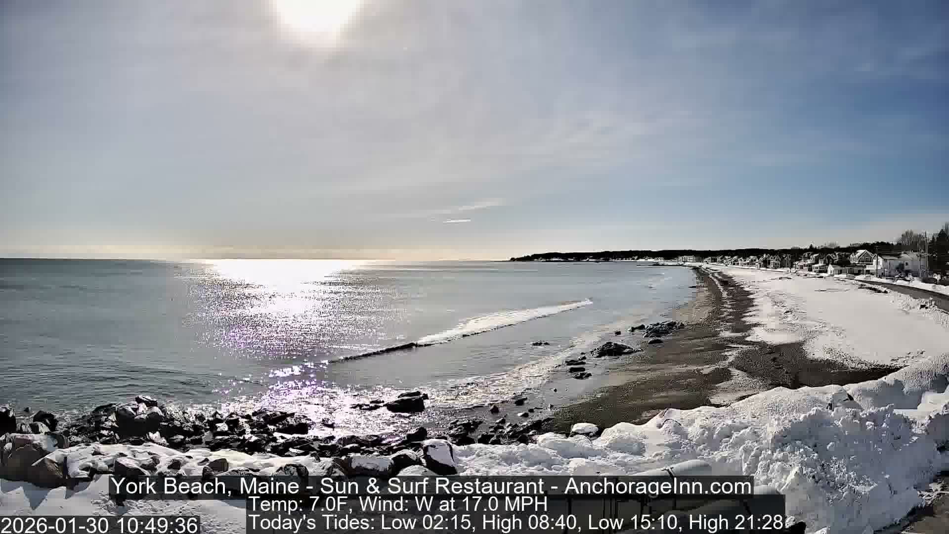 York Beach Surf Live Cam - Maine, USA