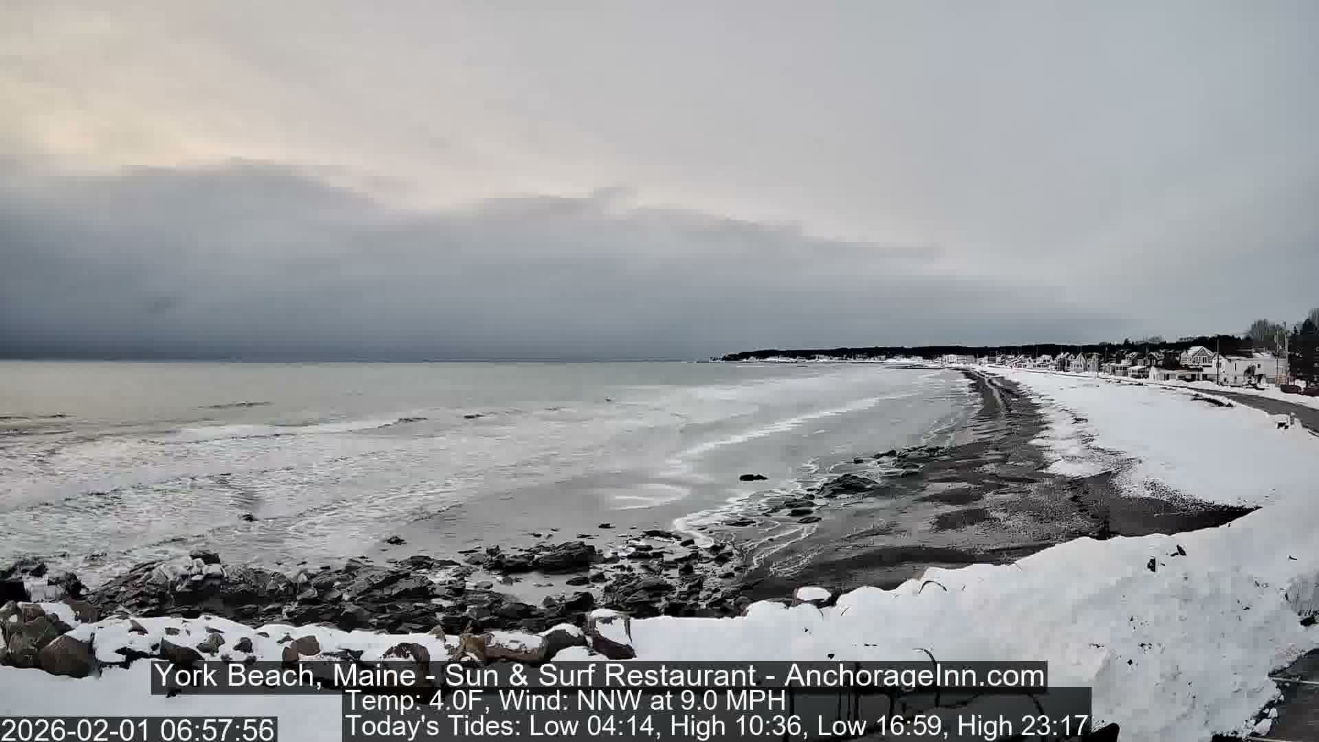 York Beach Surf Live Cam - Maine, USA