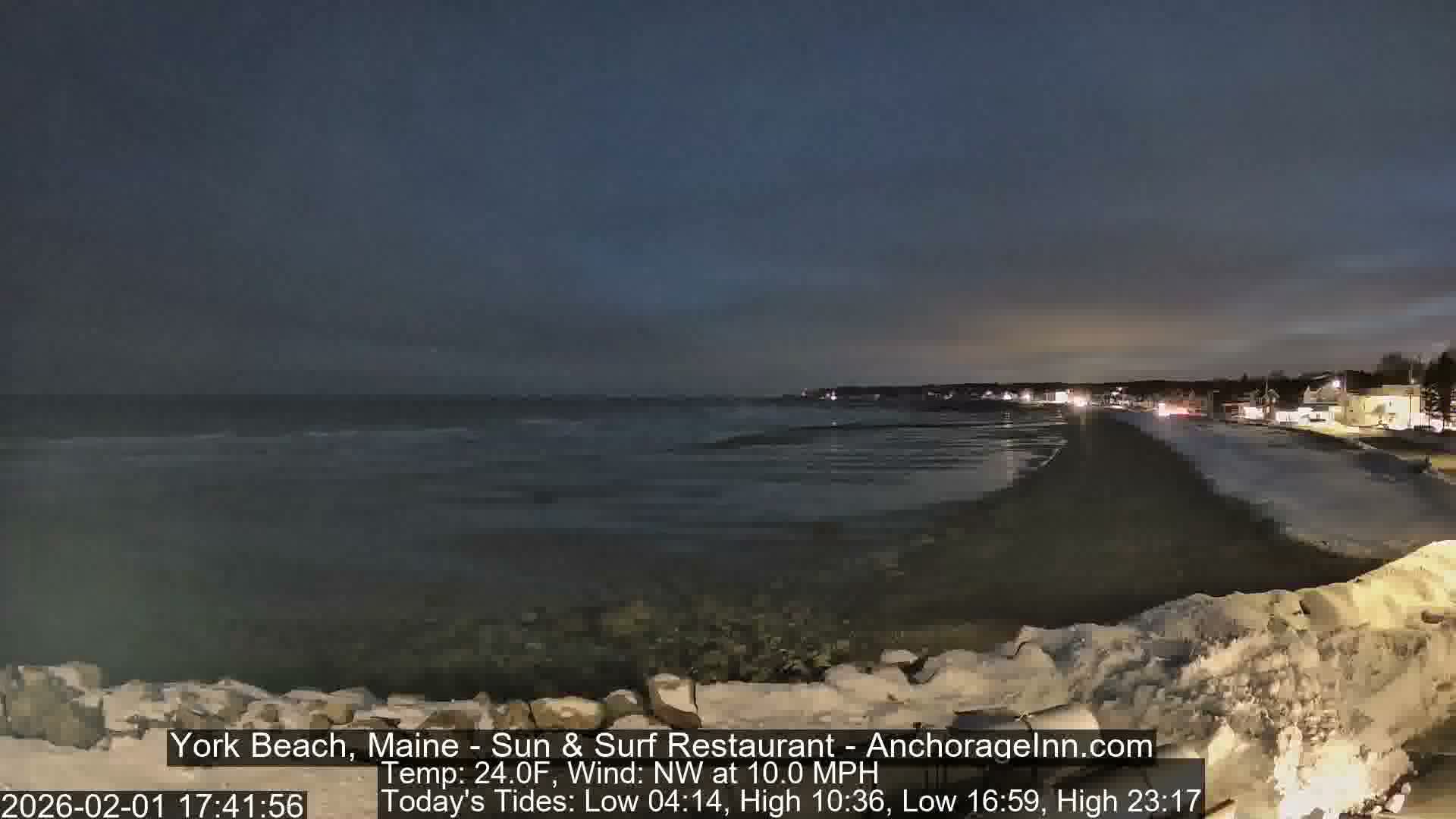 York Beach Surf Live Cam - Maine, USA