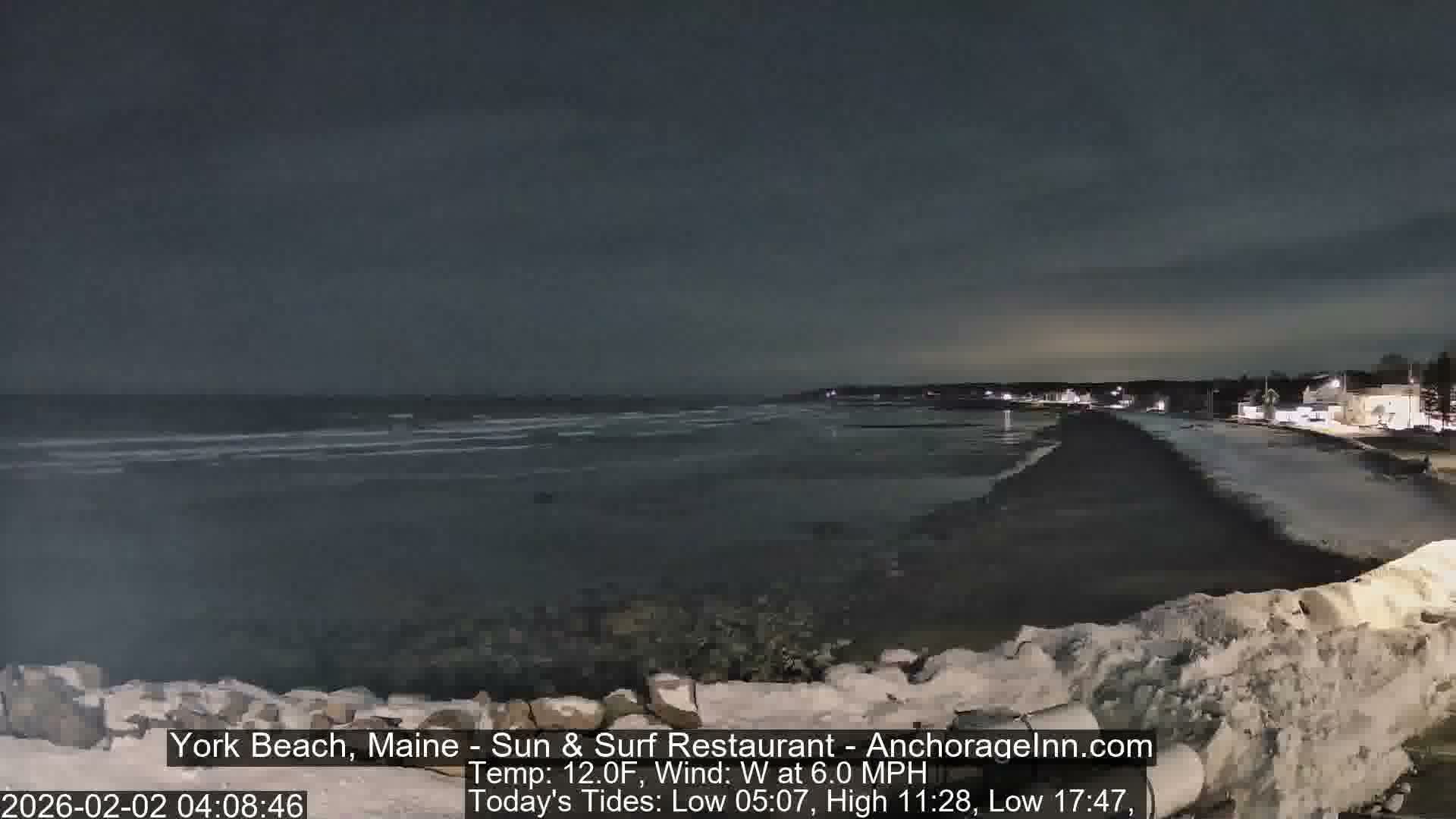 York Beach Surf Live Cam - Maine, USA