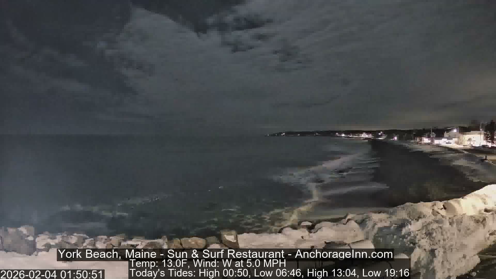 York Beach Surf Live Cam - Maine, USA
