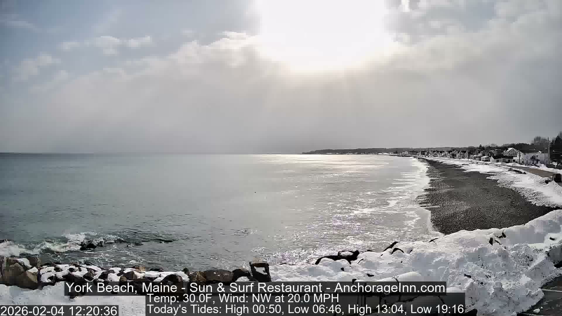 York Beach Surf Live Cam - Maine, USA