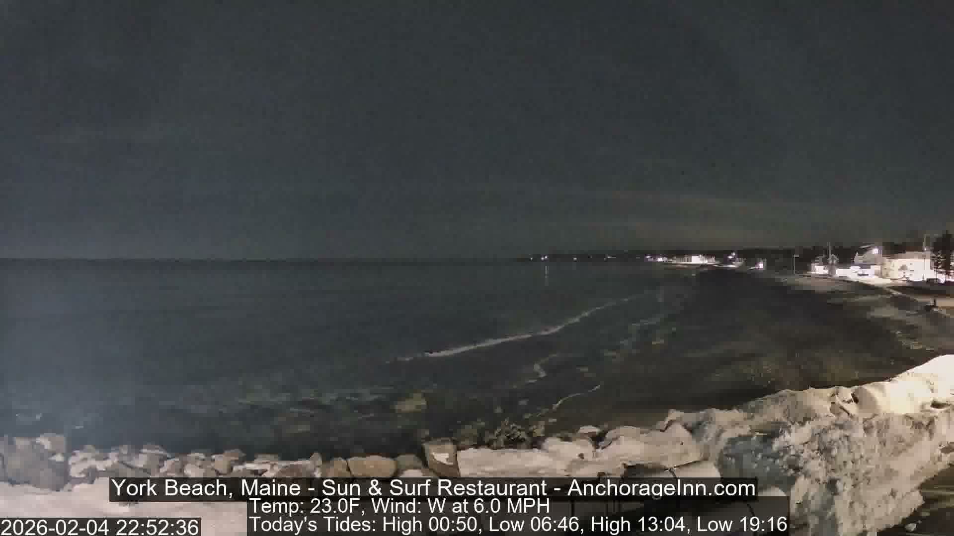 York Beach Surf Live Cam - Maine, USA