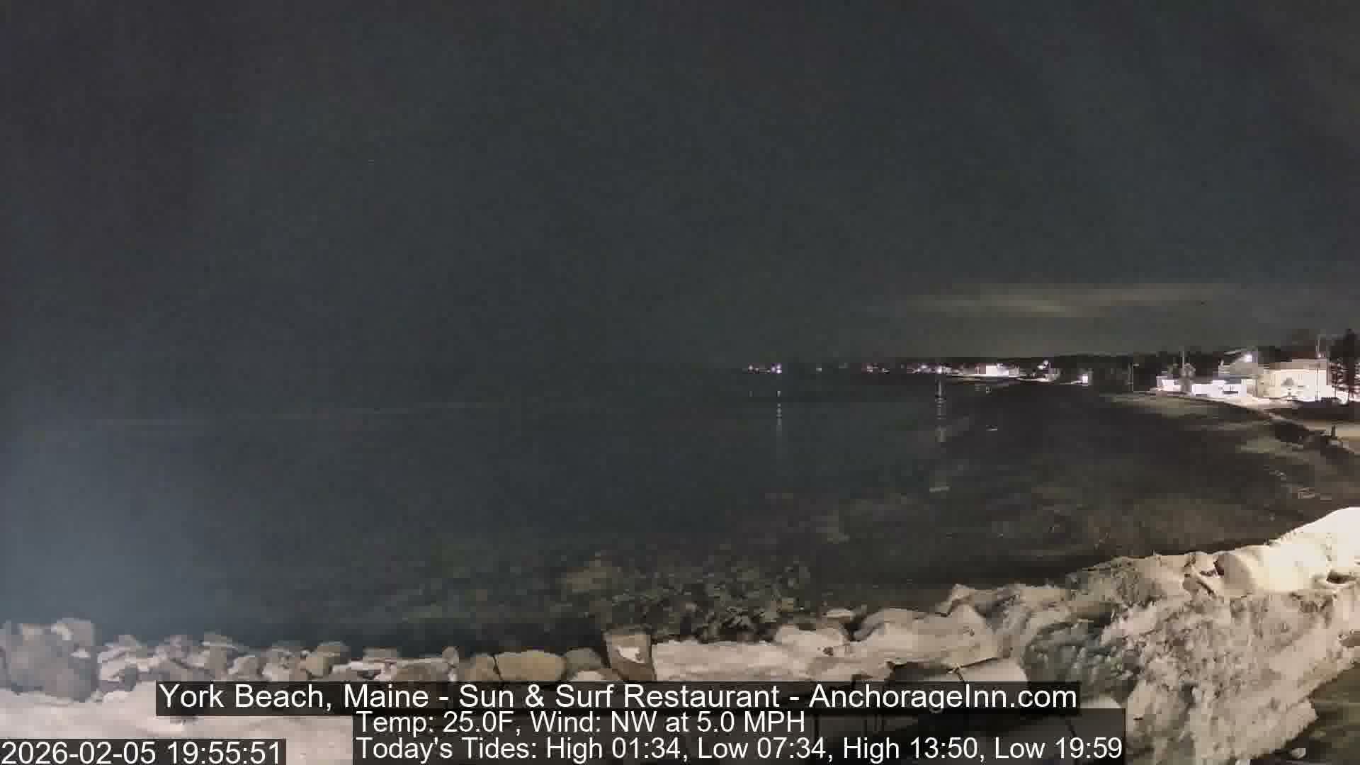 York Beach Surf Live Cam - Maine, USA