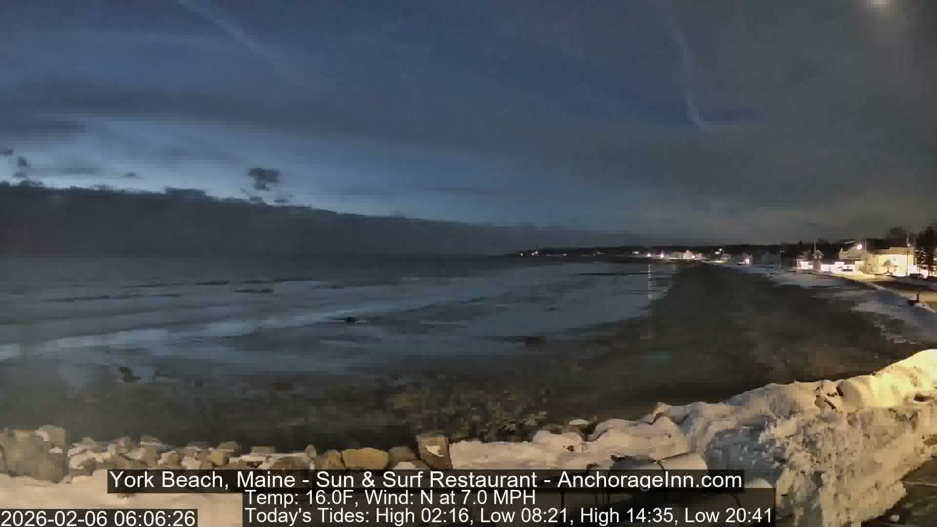 York Beach Surf Live Cam - Maine, USA