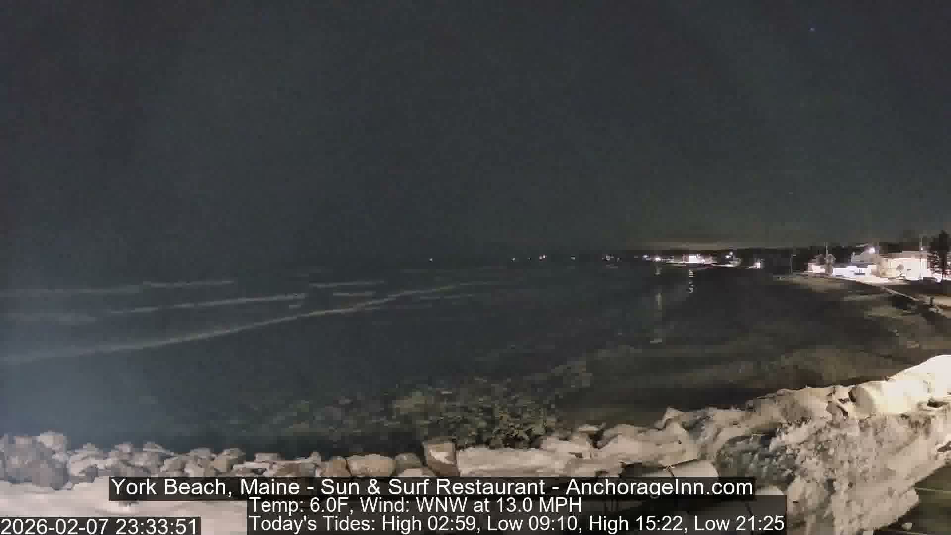 York Beach Surf Live Cam - Maine, USA