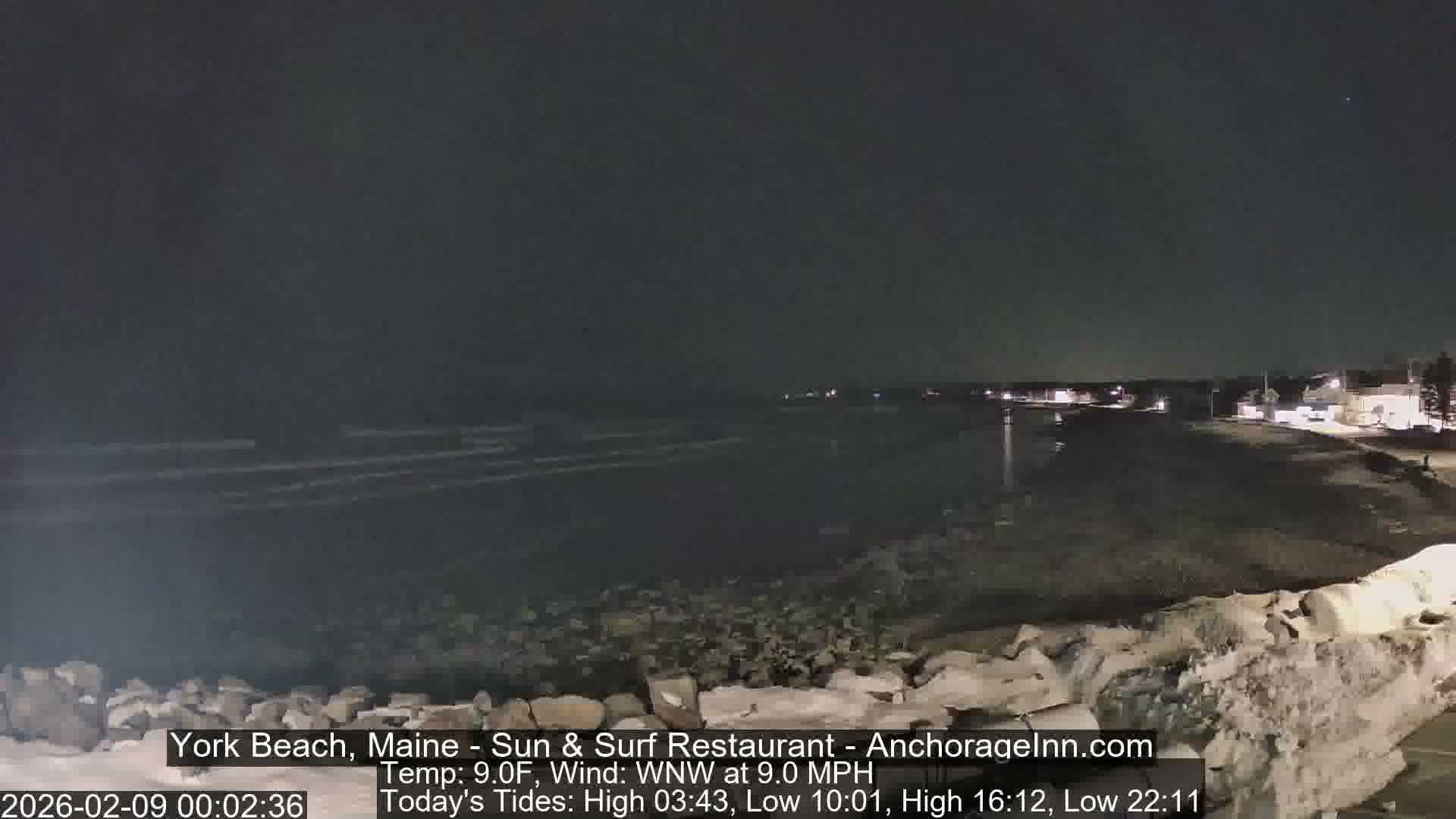 York Beach Surf Live Cam - Maine, USA