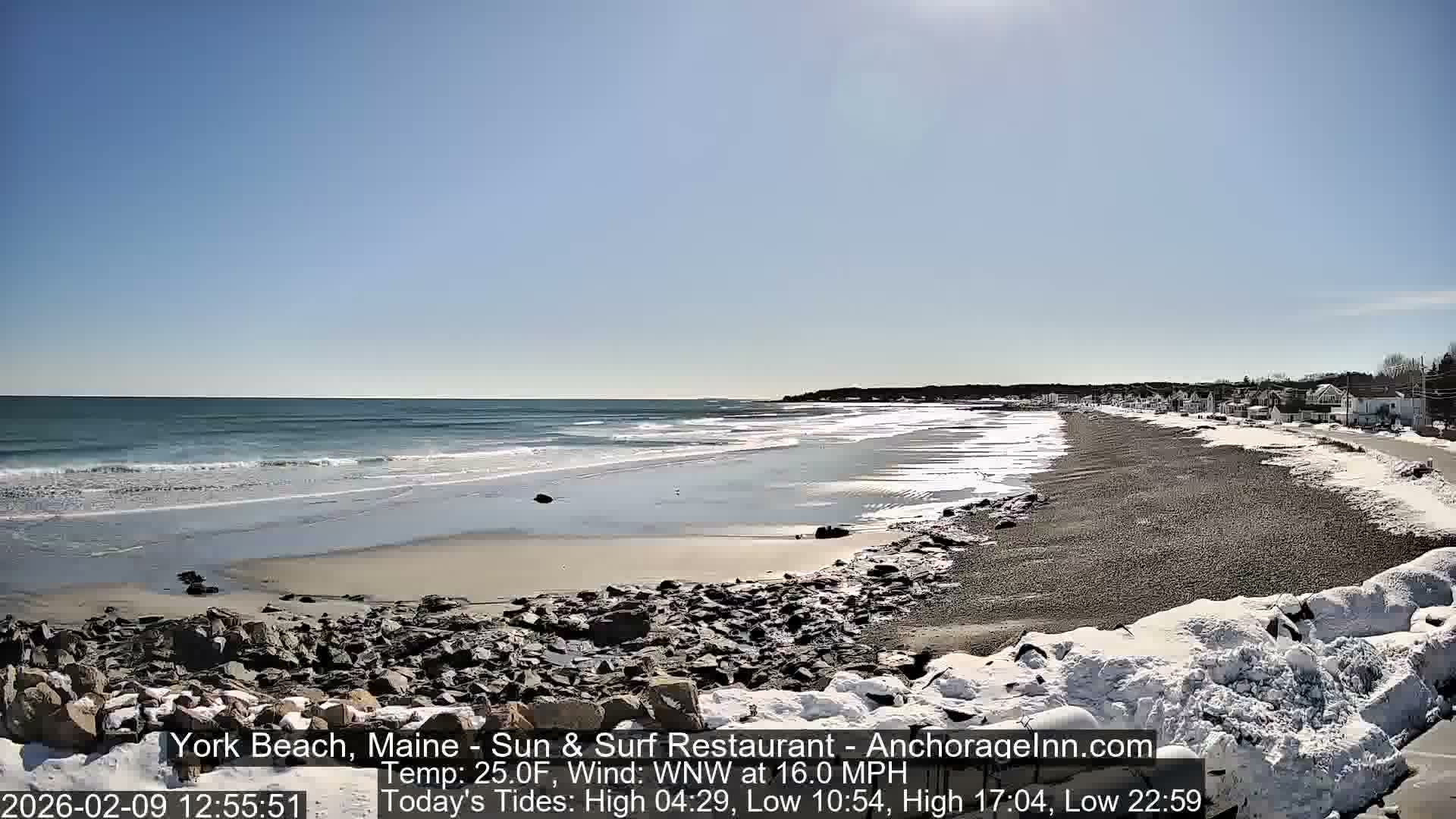 York Beach Surf Live Cam - Maine, USA