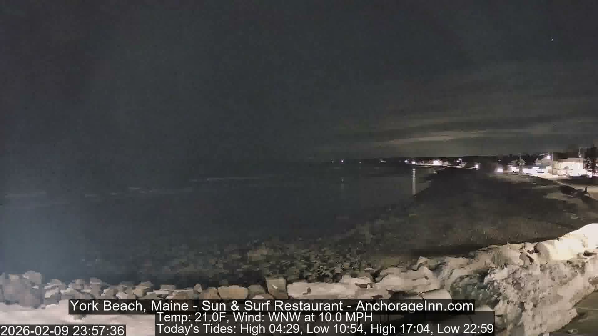 York Beach Surf Live Cam - Maine, USA